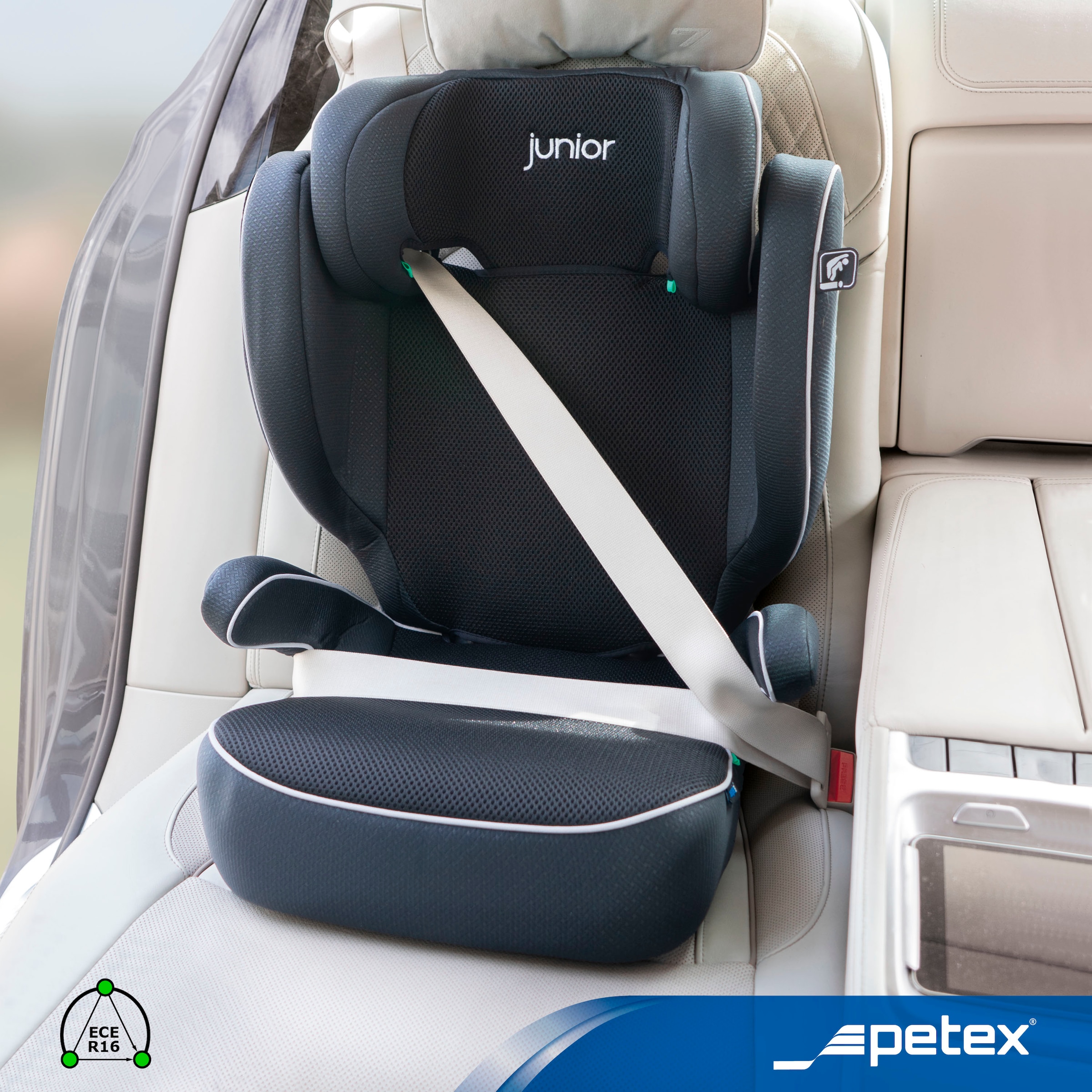 Petex Autokindersitz »Basic Plus, mit Isofix«, ISOFIX-Befestigung oder mit 3-Punkt-Gurt des PKW
