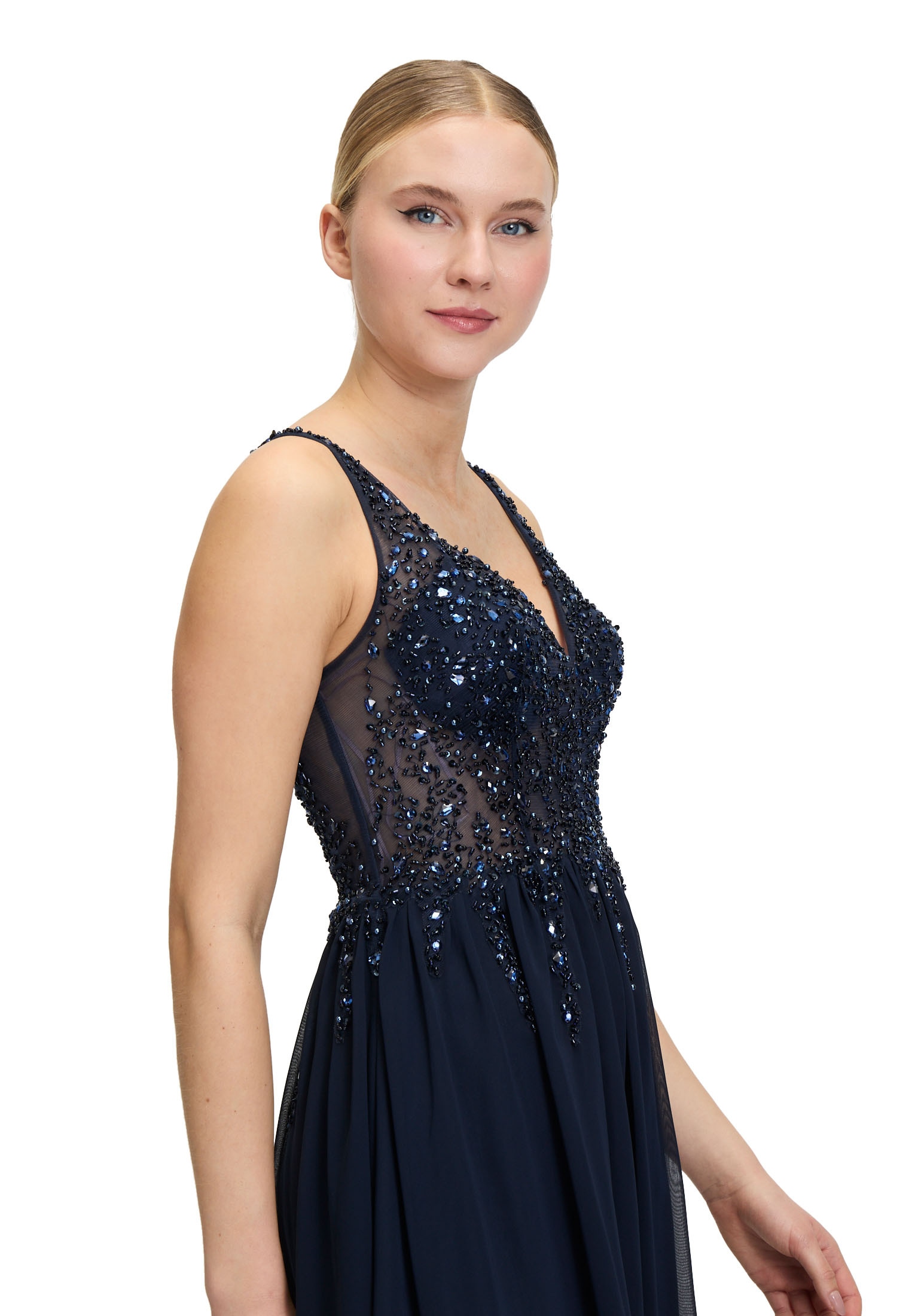 Vera Mont Abendkleid »Vera Mont Damen Abendkleid mit Stickerei«, Glitzersteine