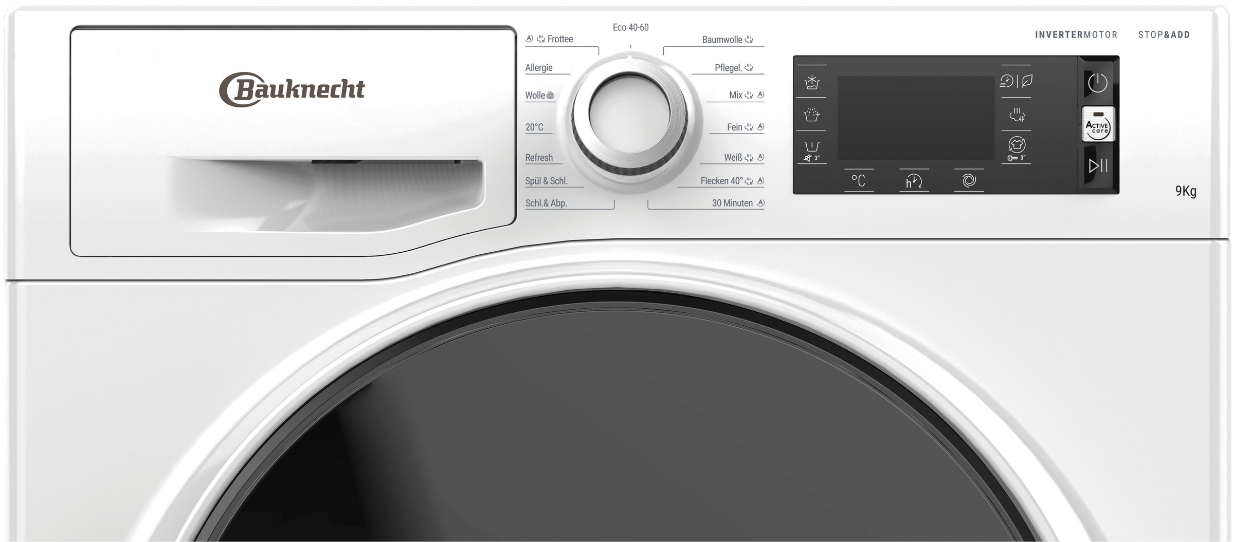 BAUKNECHT Waschmaschine »WM Sense 9AA«, 9 kg, 1400 U/min, Steam Hygiene mit Antivirus
