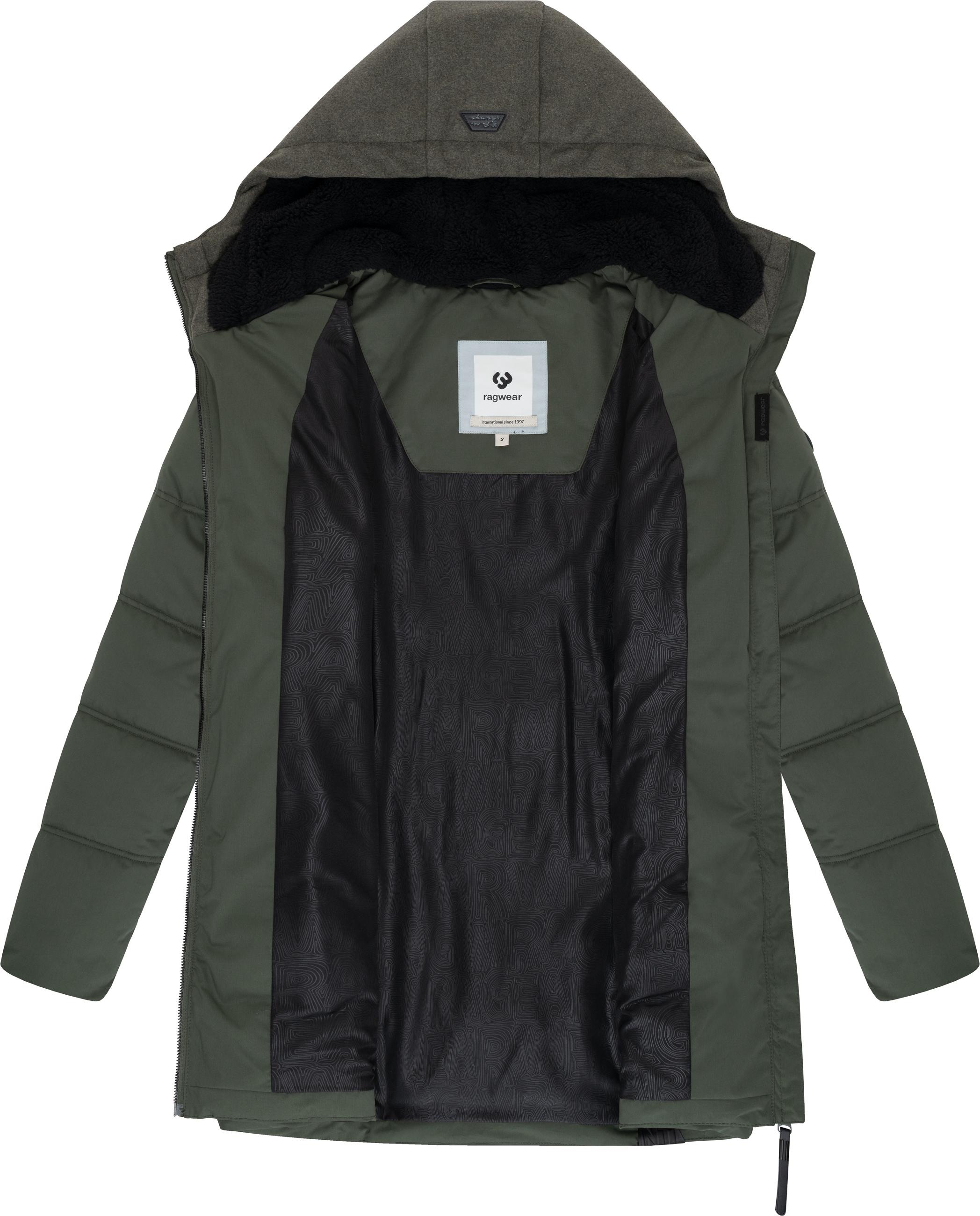 Ragwear Winterjacke »Ashani Block Intl.«, mit Kapuze, stylischer Winterparka mit gefütterter Kapuze
