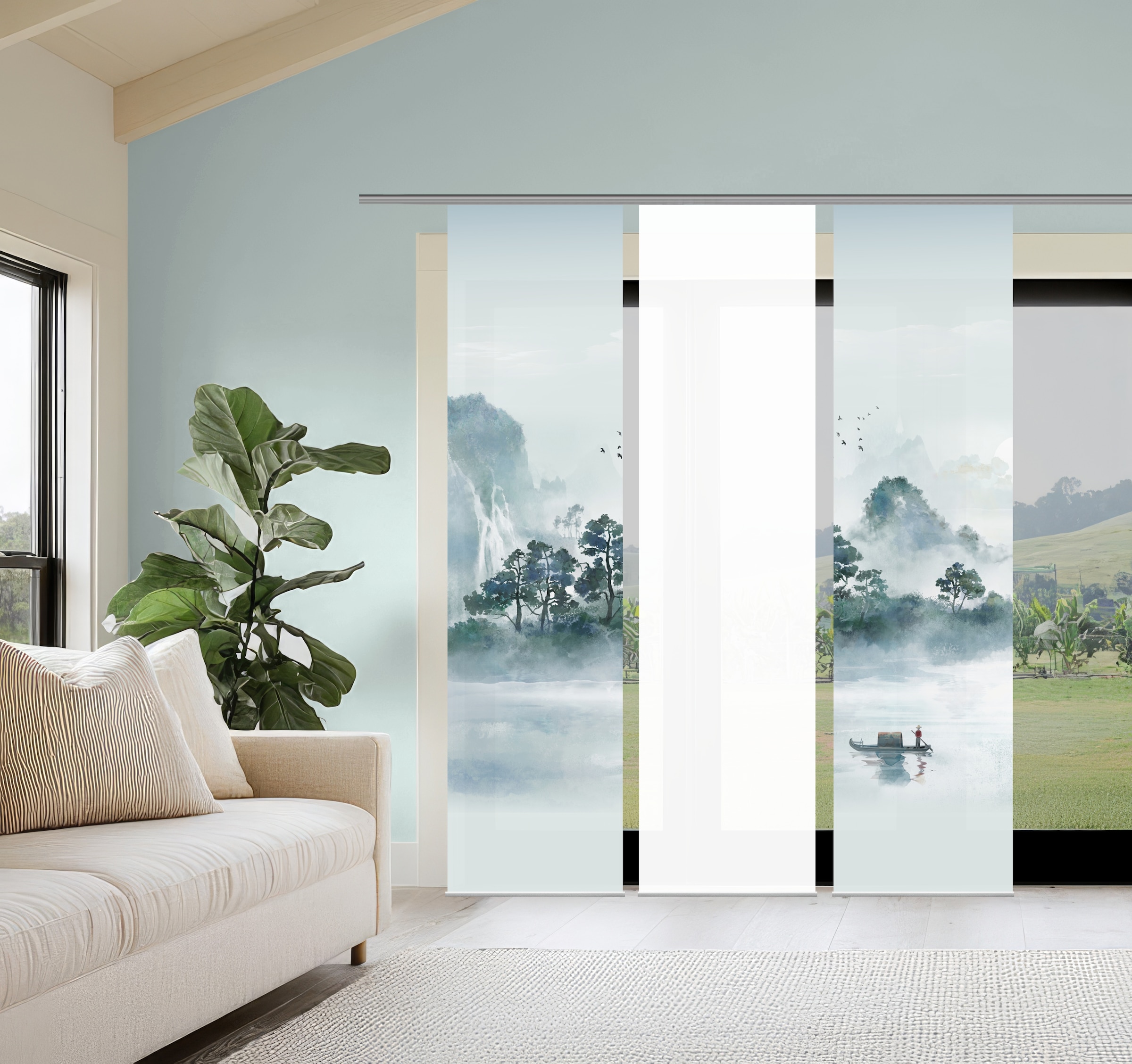 HOME WOHNIDEEN Schiebegardine "VITNAM" Paneelwagen 3 Stk. tlg. Schiebewand günstig online kaufen