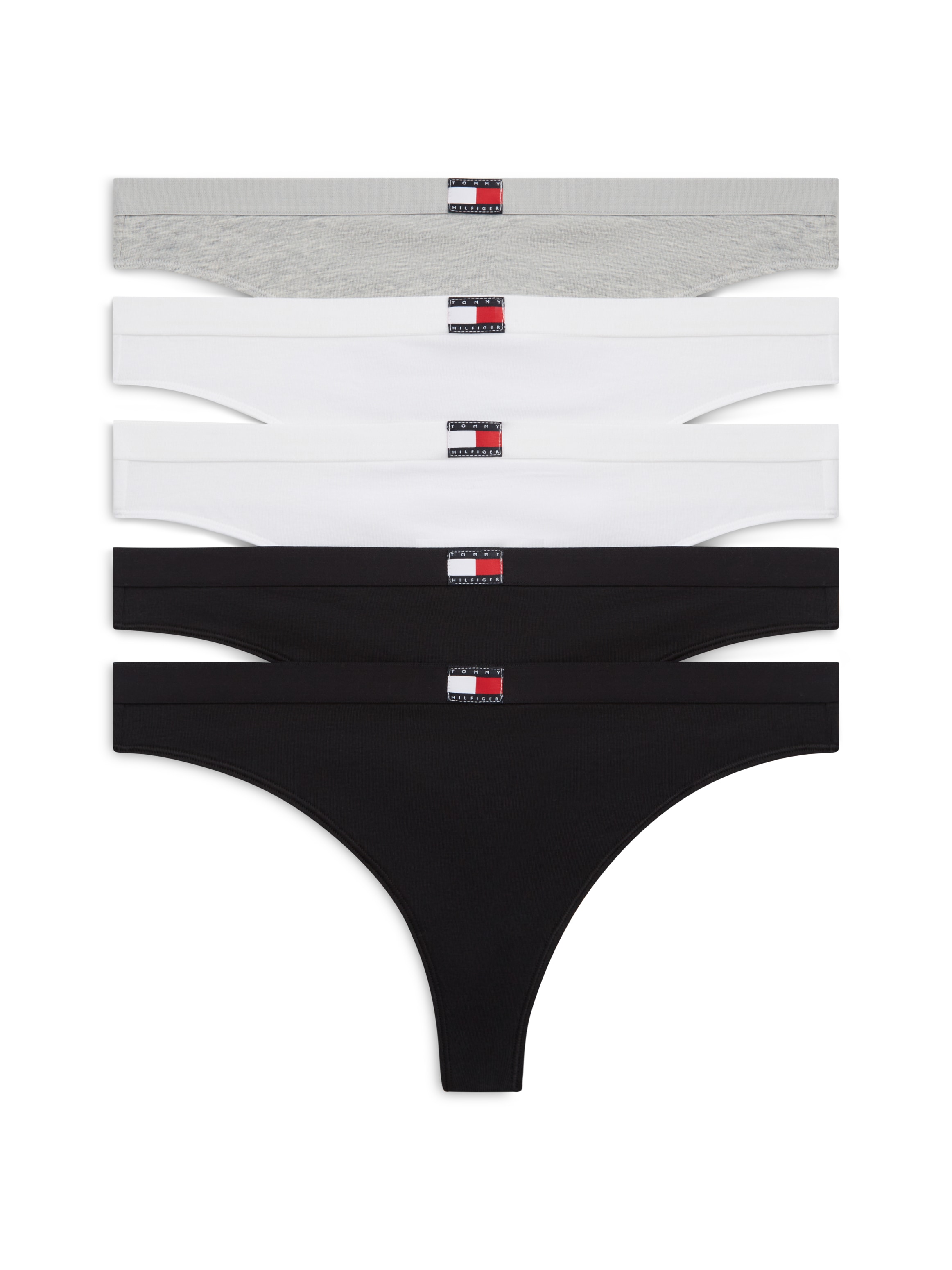 Tommy Hilfiger Underwear Tanga "5 PACK FLAG THONG" Packung, 5er, 5 Stk. mit Logo