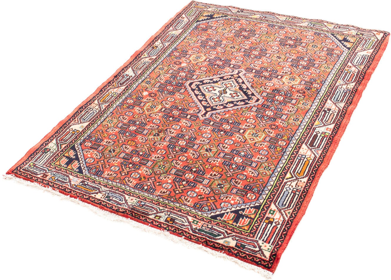 morgenland Orientteppich "Perser - Nomadic - 146 x 105 cm - rot", rechteckig, 10 mm Höhe, Wohnzimmer, Handgeknüpft, Einz