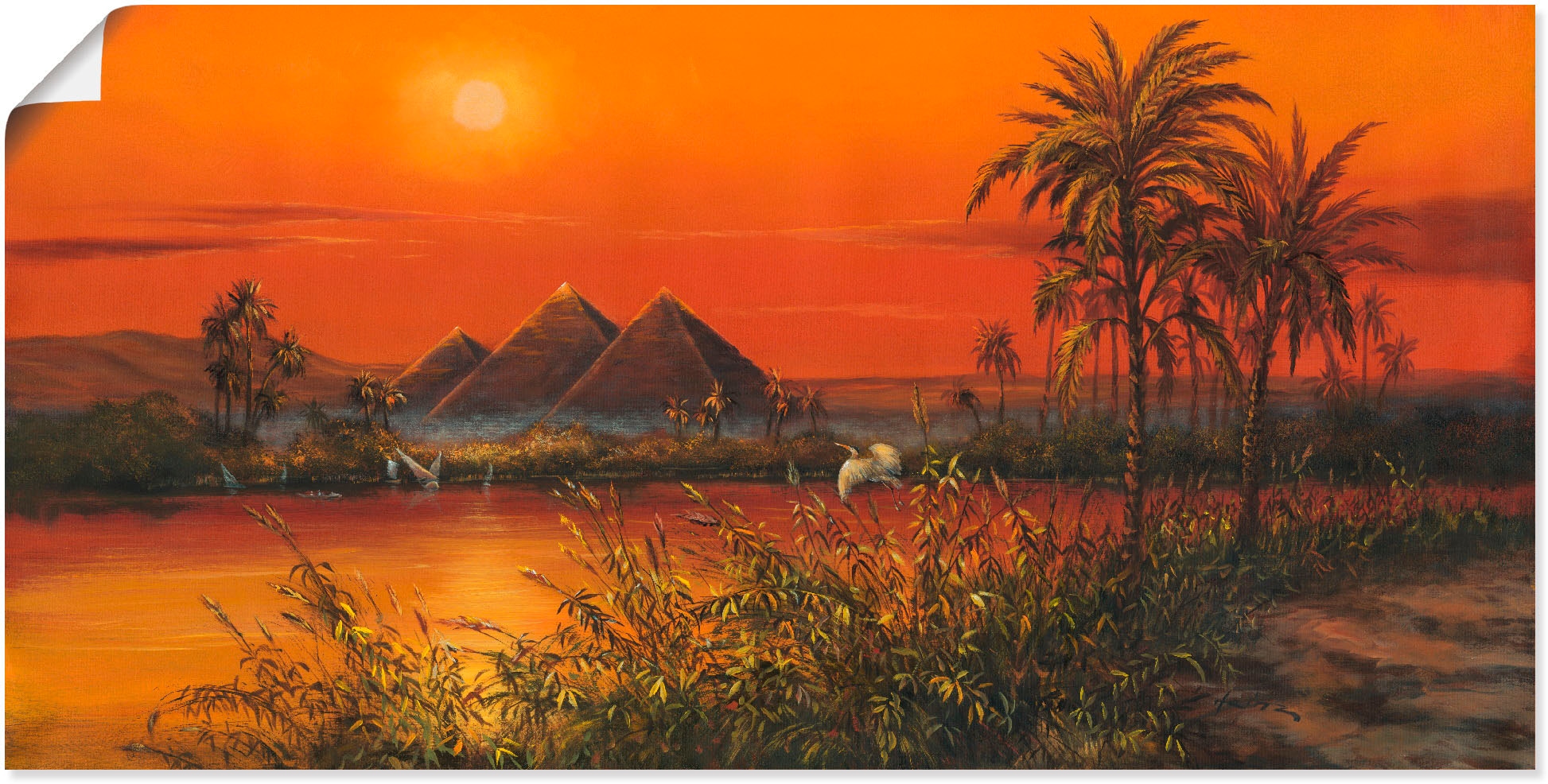 Artland Wandbild »Pyramiden«, Afrika, (1 St.), als Alubild, Leinwandbild, Wandaufkleber oder Poster in versch. Größen
