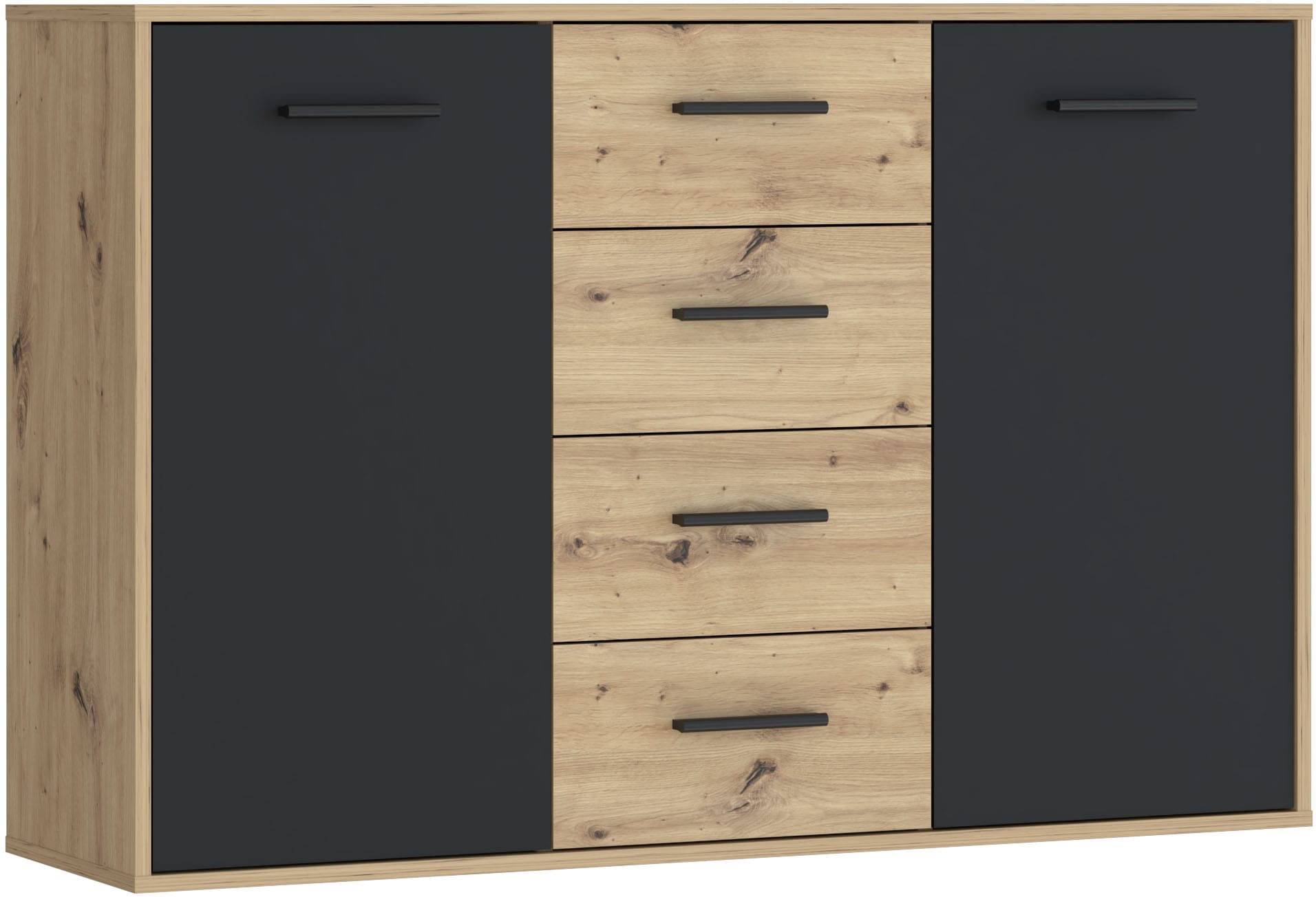 FORTE Sideboard "Sideboard, verschiedene Dekore, Schubkästen" B/H/T 122,6/81,7/34,2 cm, Stauraum