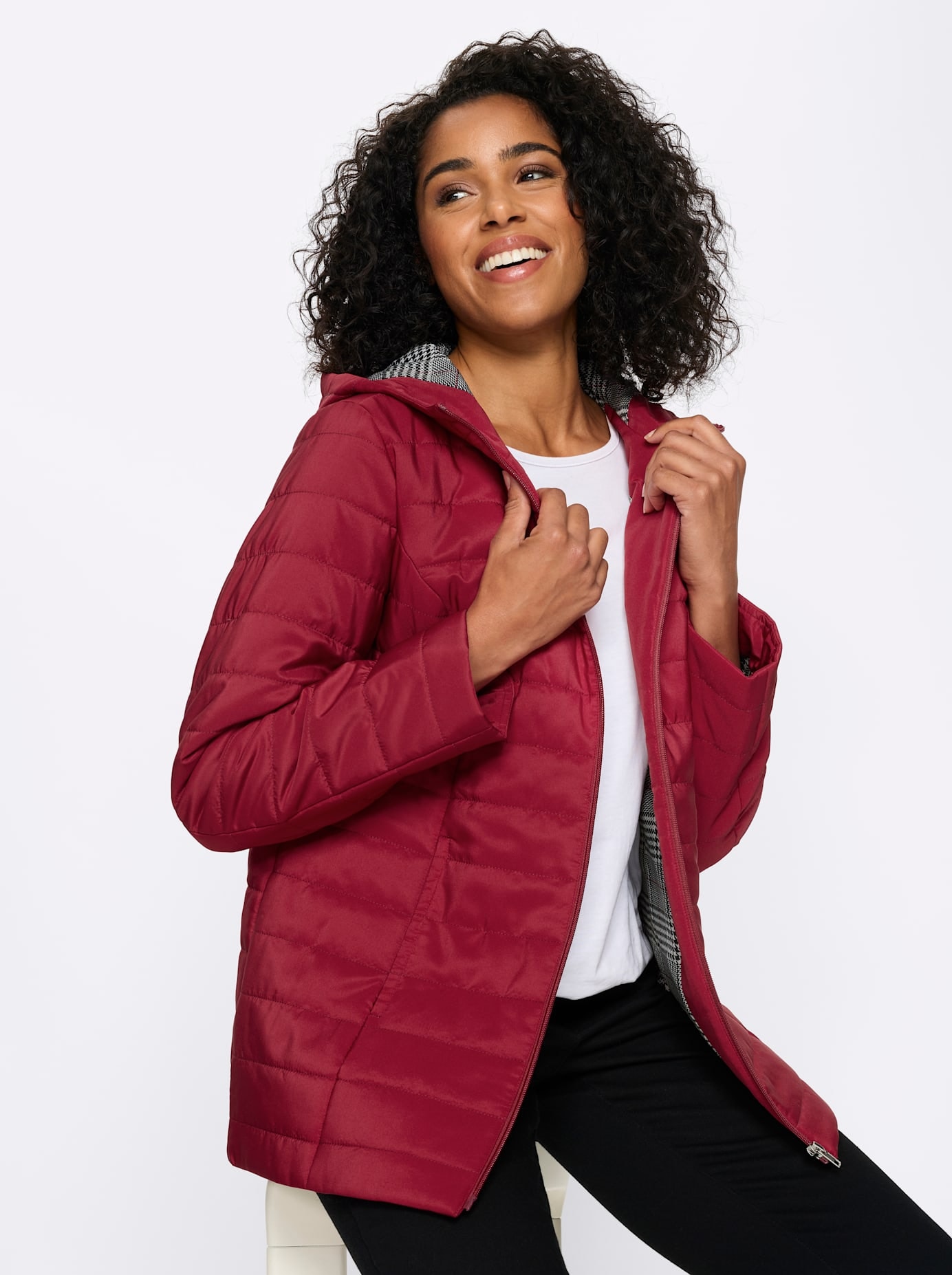 Classic Basics Steppjacke mit Kapuze