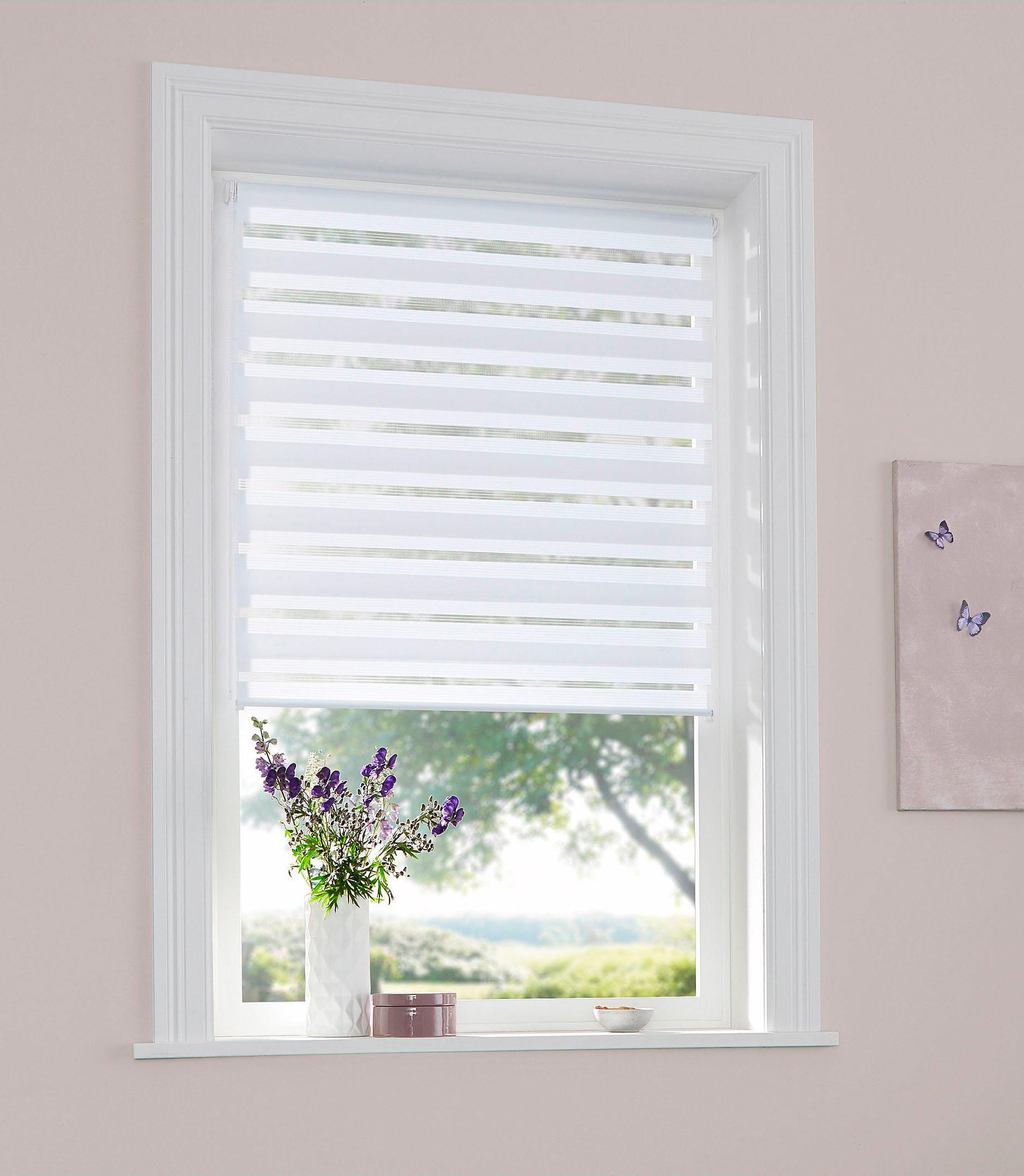 OTTO home Doppelrollo "MARANO" Lichtschutz Sichtschutz Verdunkelung ohne Bohren freihängend Rollo, Fixmaß, Bestseller mit Klemmträgern, für Fenster & Tür