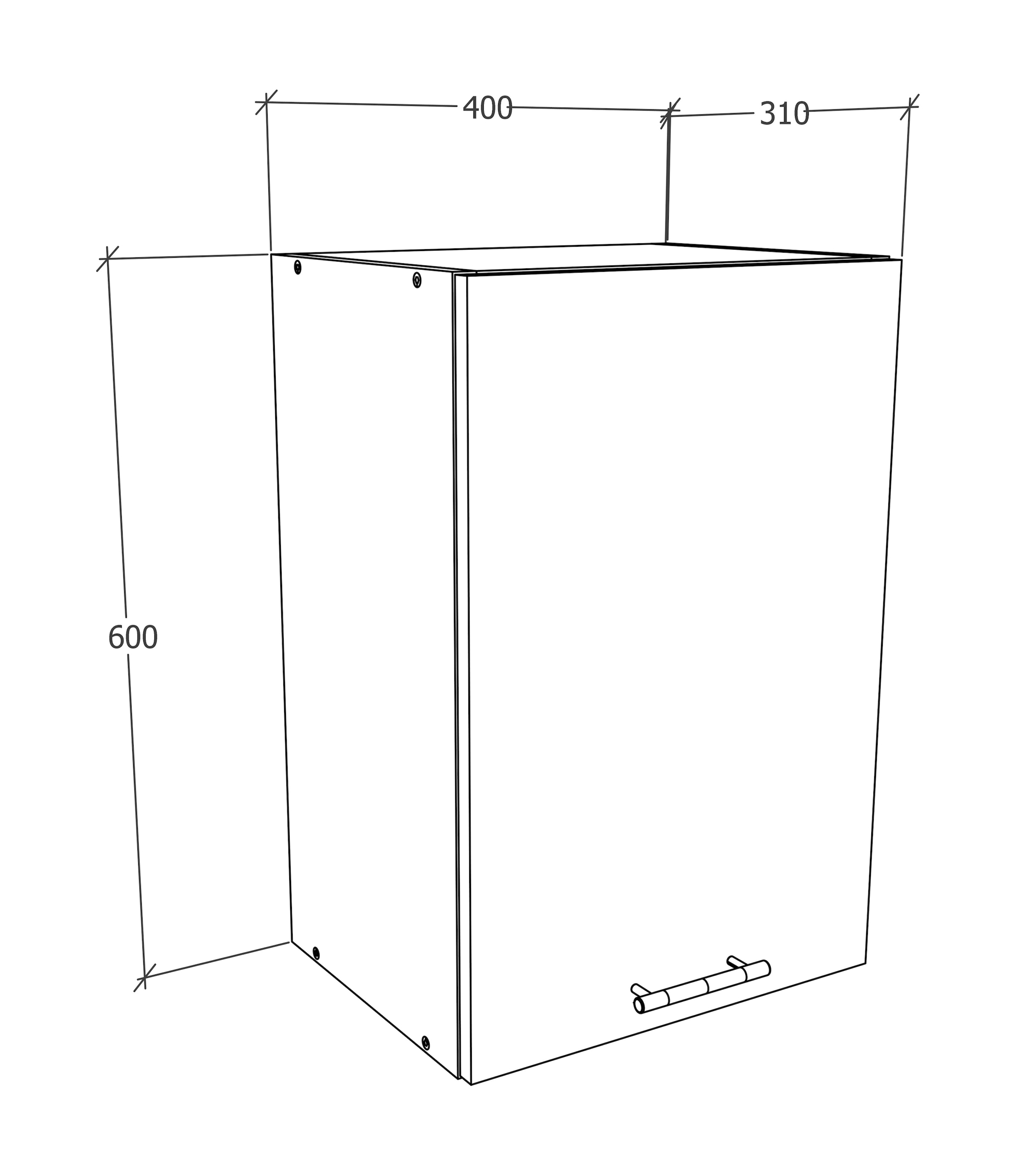 VCM Hängeschrank »Küchenschrank B. 40 cm Hängeschrank Küche Esilo«