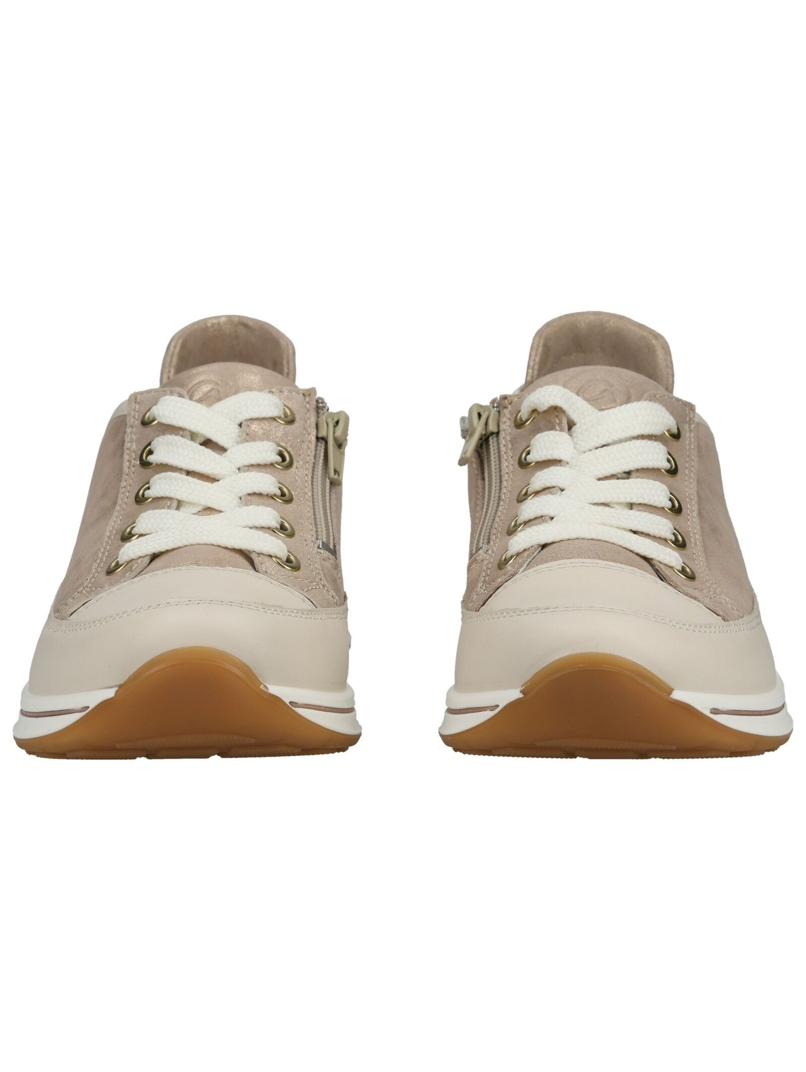 Ara Sneaker Smooth Leather Women's Beige 40 2