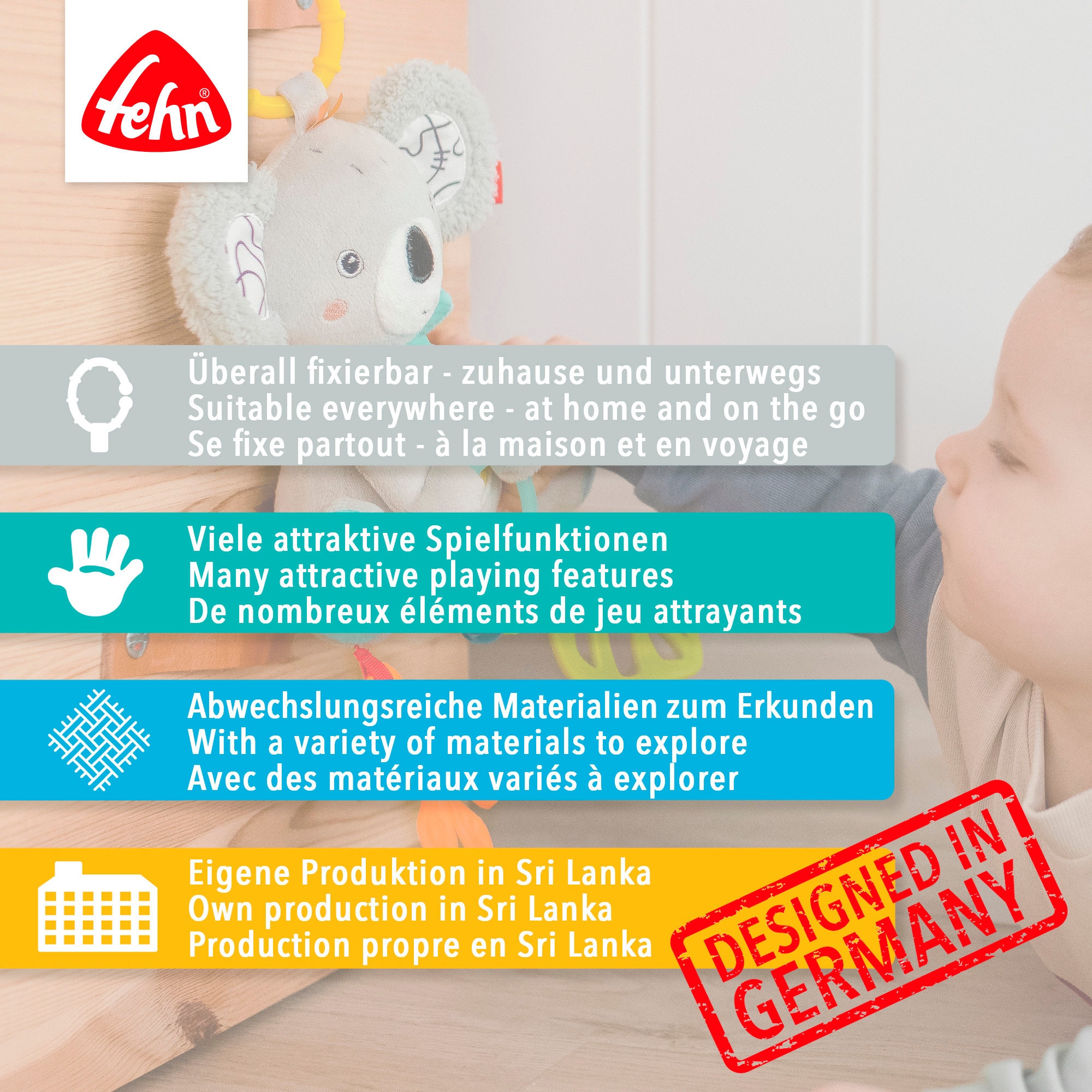 Fehn Greifspielzeug »Activity-Spirale Bär«
