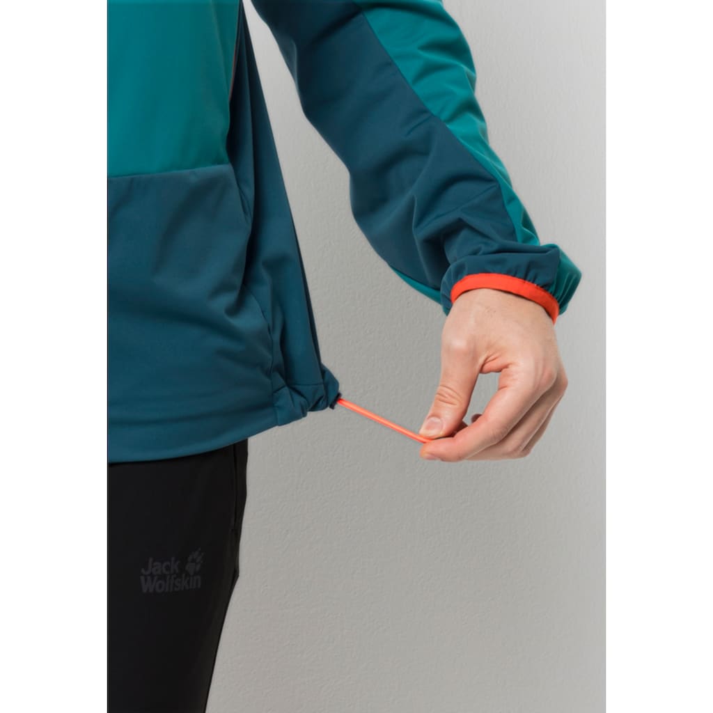 Jack Wolfskin Softshelljacke »EAGLE PEAK II HOODY M«, mit Kapuze