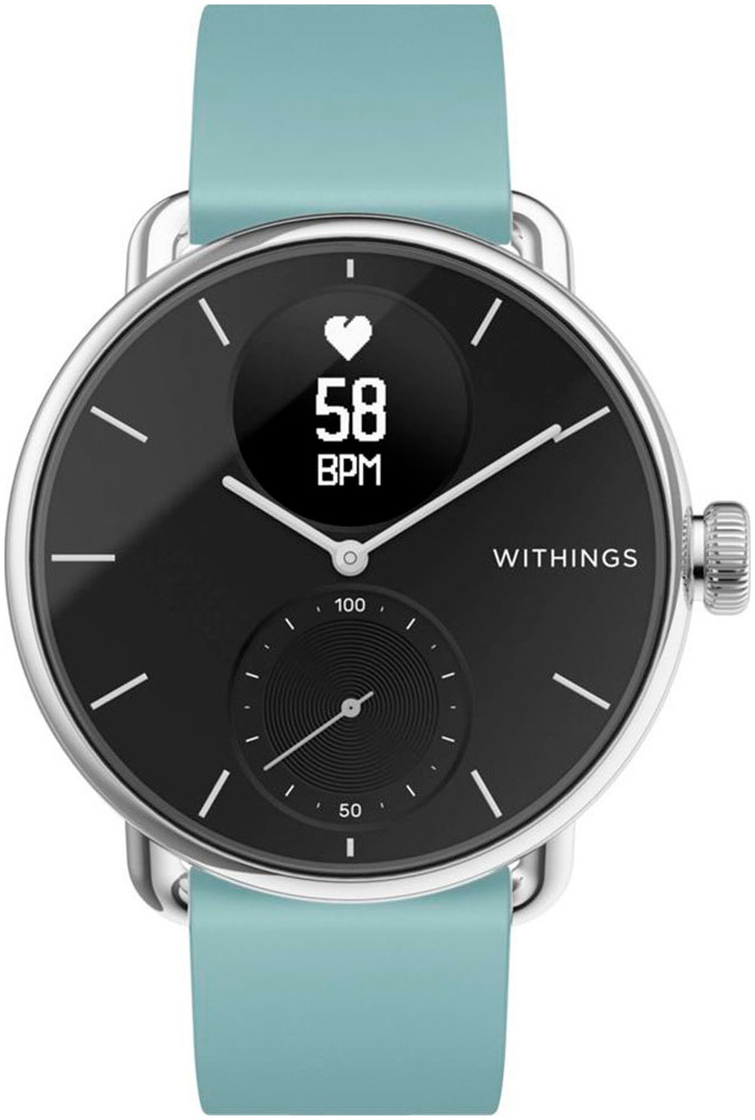 Withings Smartwatch-Armband »Silicone Wristband 18mm grey, für ScanWatch/2 38mm, ScanWatch Light«, Move, Move ECG und Steel, Steel HR 36mm - Material: Silikon, Edelstahl