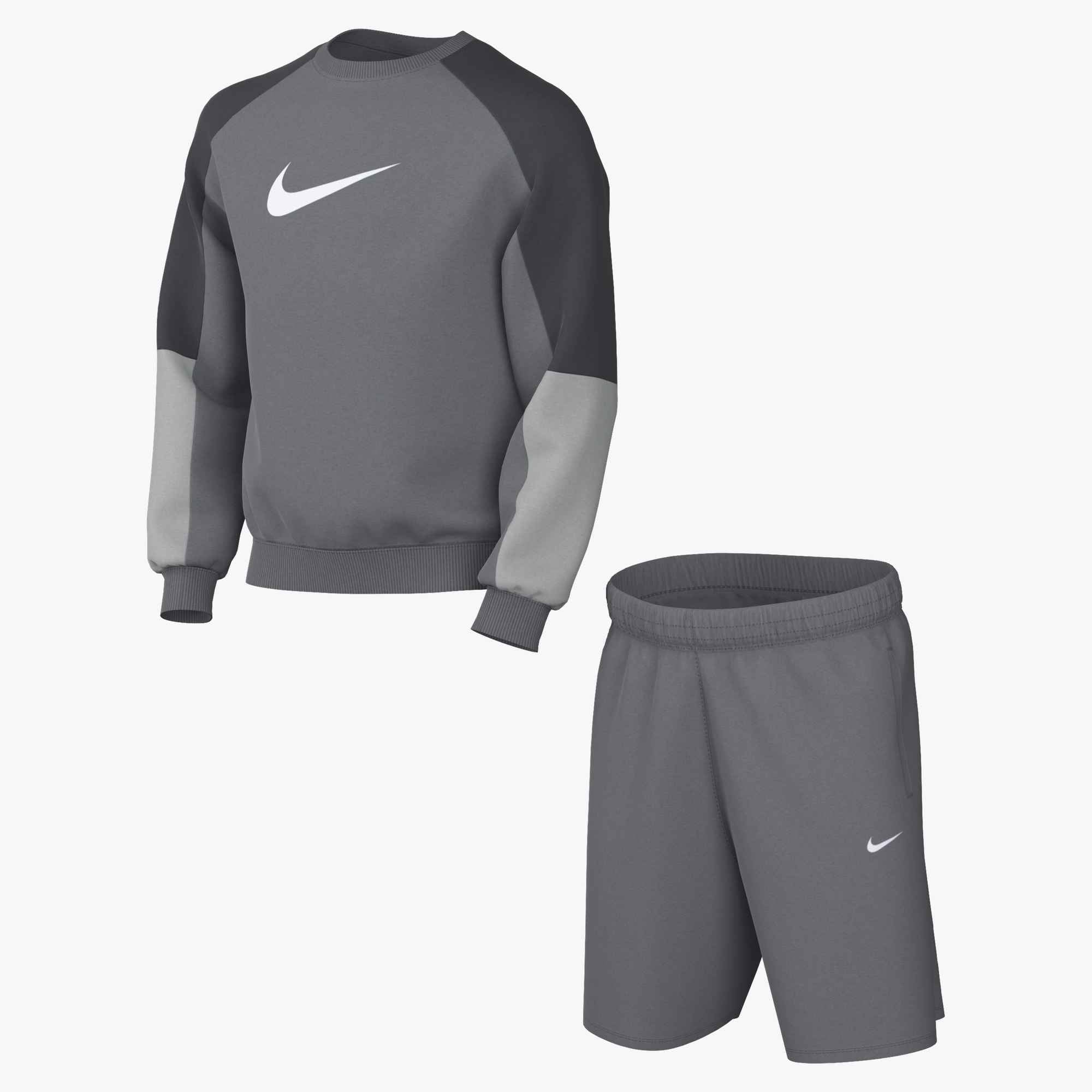 Nike Sportswear Trainingsanzug »K NSW SHORTS TRACKSUIT CREW« 2 mit Taschen oben und unten, zweiteiliges Set, schweißableitend