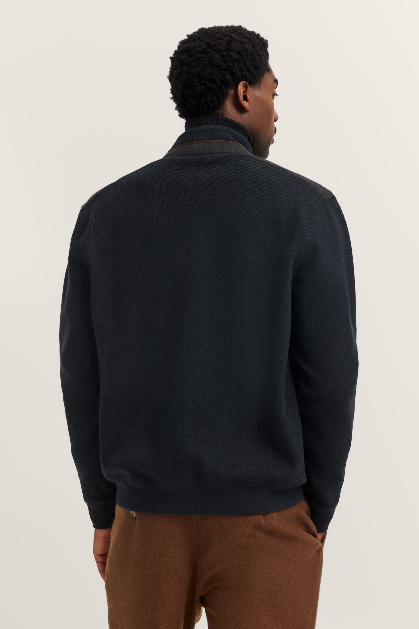 bugatti Sweatjacke »Regular Fit«, mit Rautensteppung und Stehkragen
