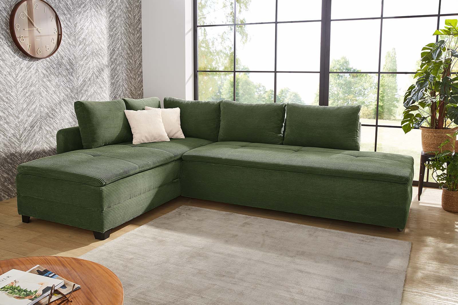Jockenhöfer Gruppe Ecksofa "Madrid L-Form, B: 306 cm, Liegefl. 180x200 cm, günstig online kaufen
