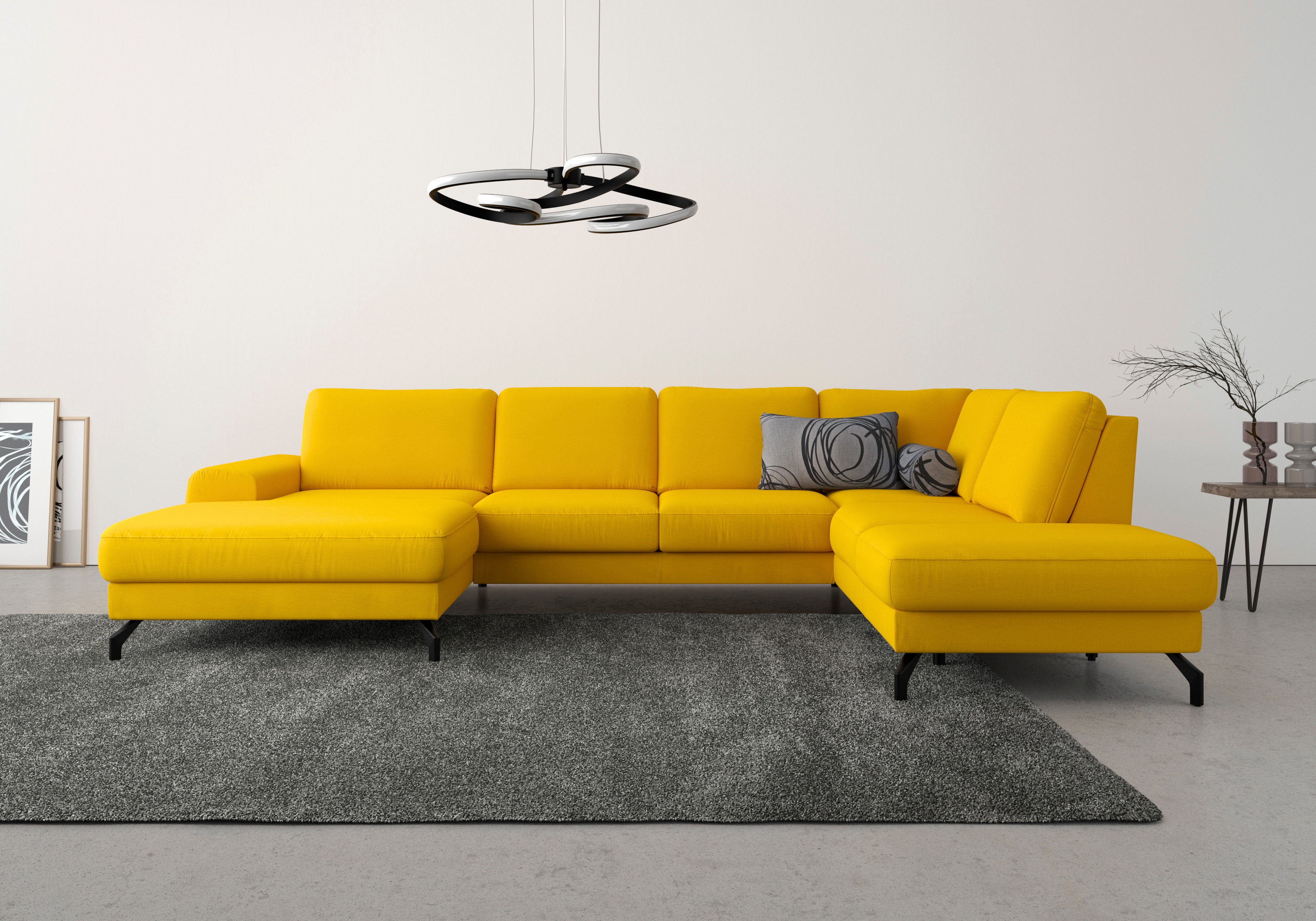 Thumbnail - sit&more Wohnlandschaft "Cinturo U-Form", inklusive Sitztiefenverstellung und Federkern, Sitzhöhe 45 cm