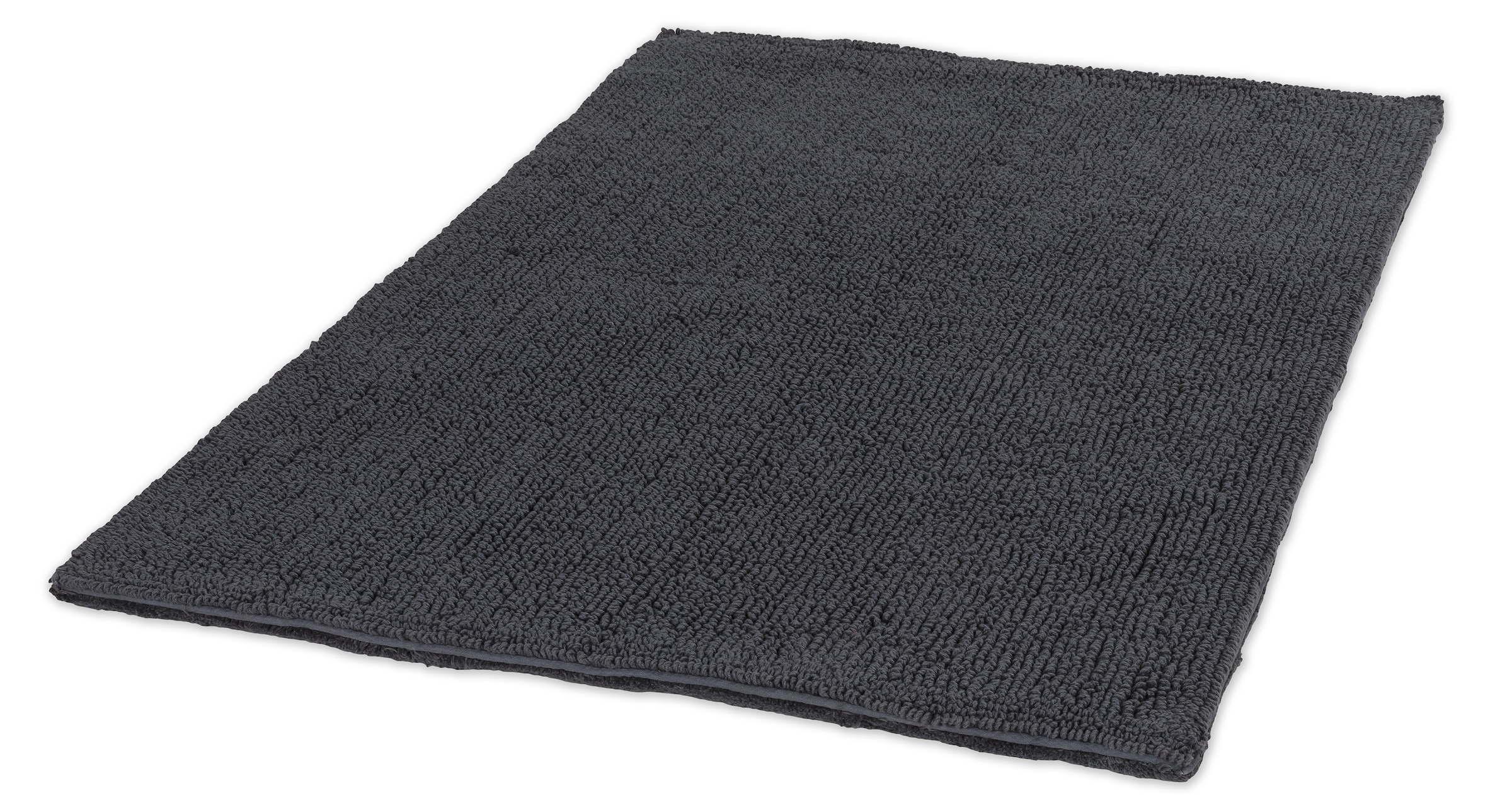 Badematte, H:30mm, grau, SCHÖNER WOHNEN-KOLLEKTION, Baumwolle, Badematten, "Bahamas Uni", beidseitig verwendbar