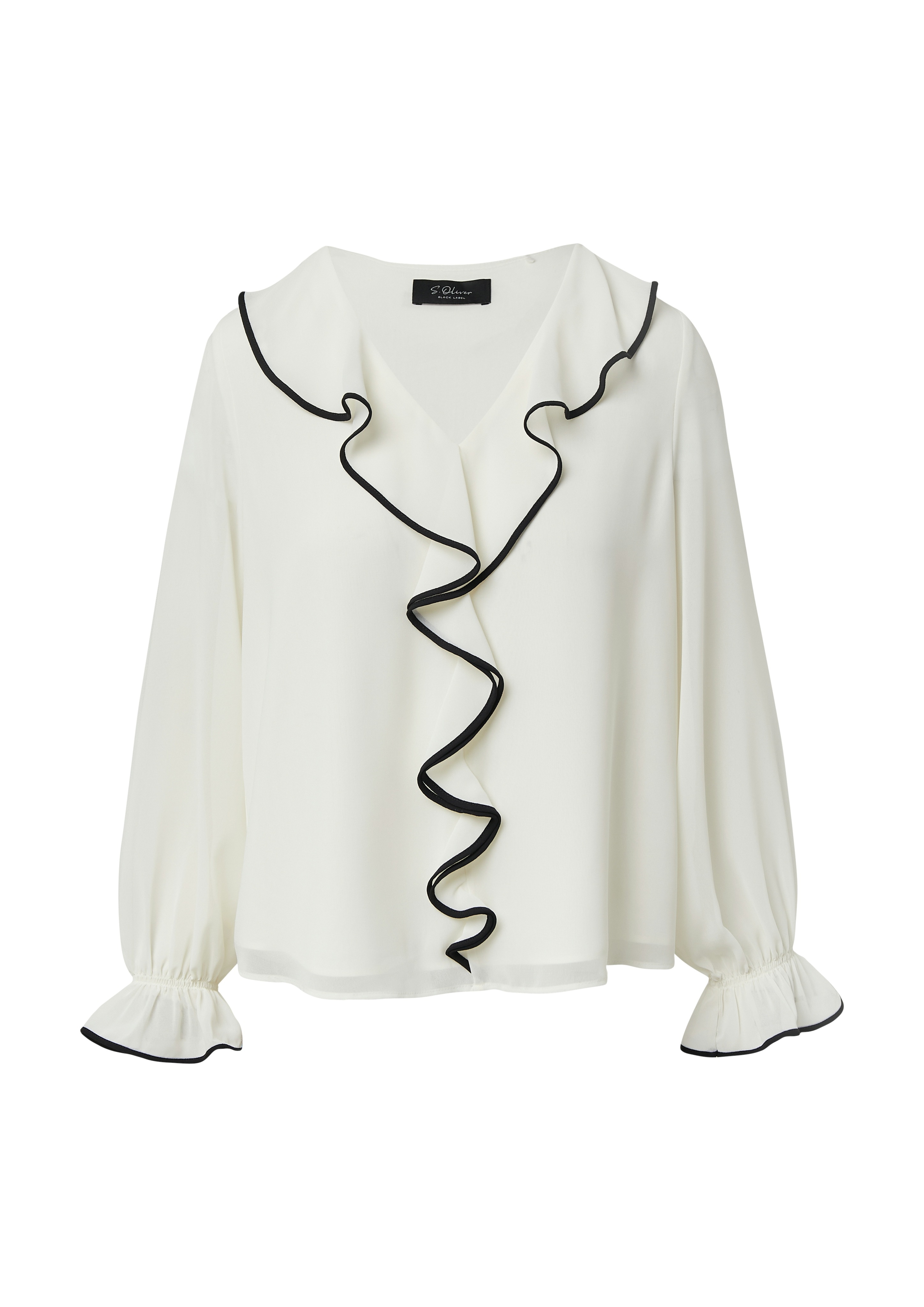 Thumbnail - s.Oliver BLACK LABEL Langarmbluse mit Volants