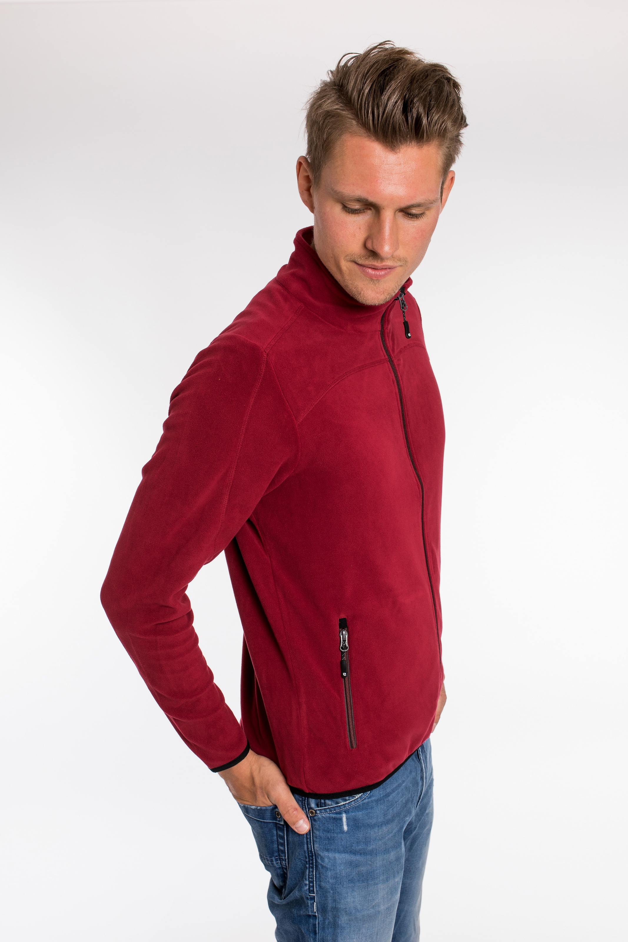 DEPROC Active Fleecejacke »KIRKVALE MEN«, weiche Fleecejacke in traditioneller Optik