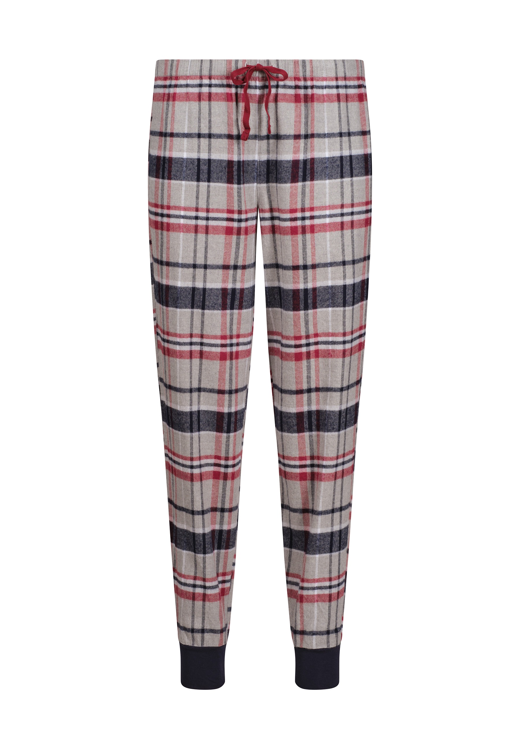 Skiny Pyjama »Night In Skiny Flanell« 2 Stk. tlg., elastischer Bund, Bindeband, Oberteil mit Knöpfen, langärmelig