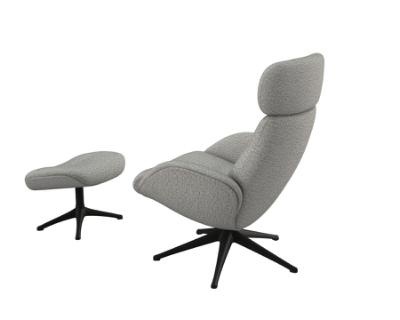 FLEXLUX Relaxsessel »Relaxchairs Elegant«, Premium Komfort, Rücken- & Kopfteilverstellung, drehbar, Fuß schwarz