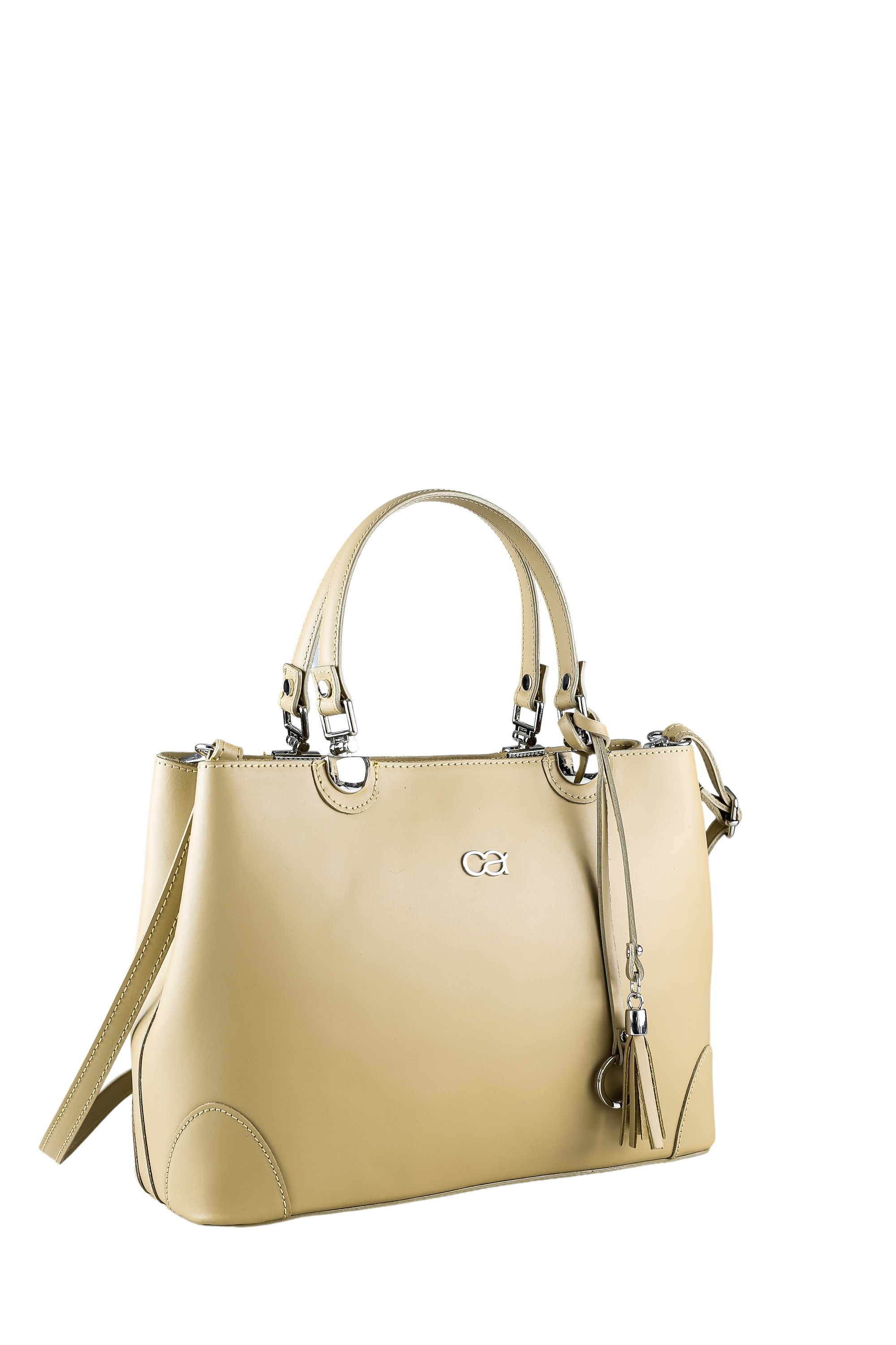 Thumbnail - COLLEZIONE ALESSANDRO Schultertasche "Mademoiselle" hochwertiges Rindsleder mit Quaste und Anhänger