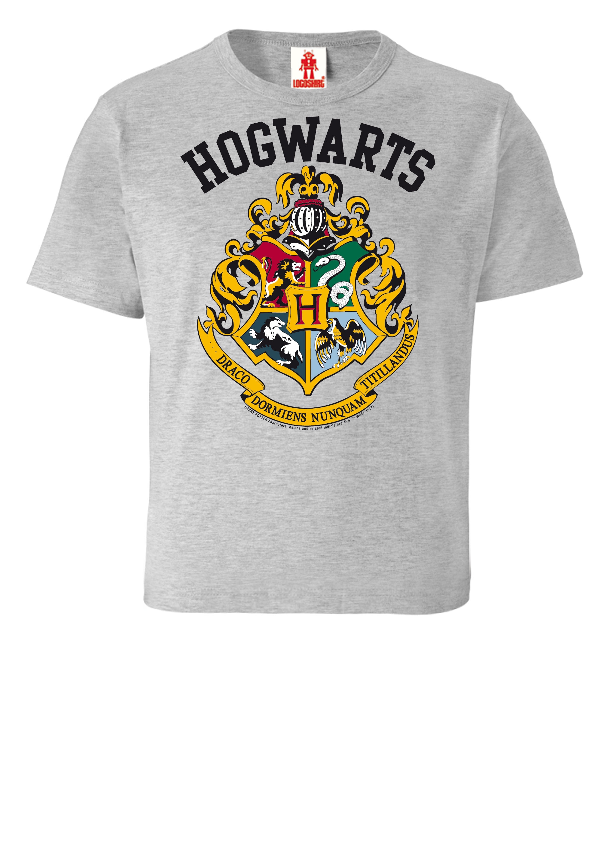 »Hogwarts«, BAUR lässigem Black T-Shirt Friday | LOGOSHIRT mit Frontprint