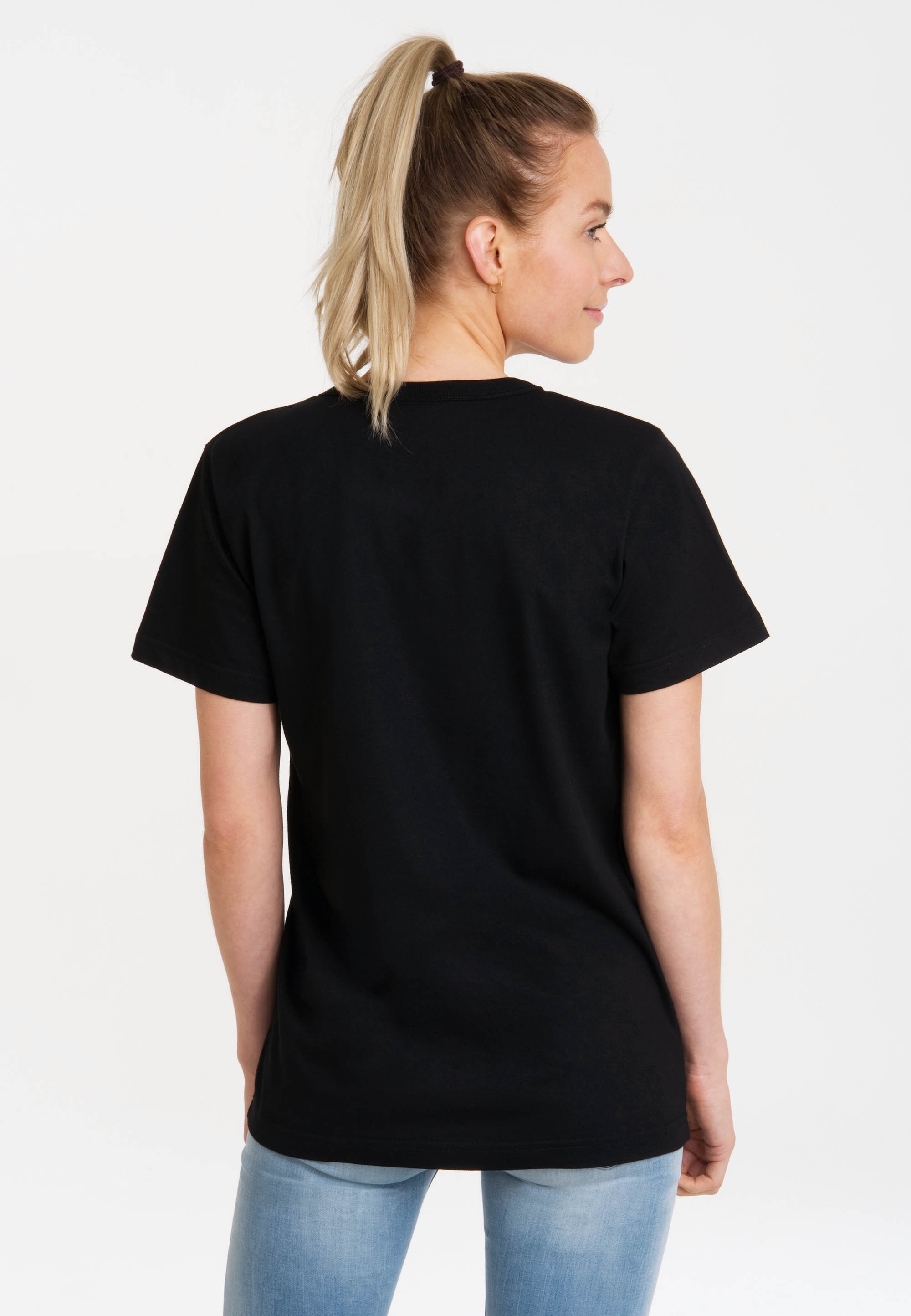 T-Shirt LOGOSHIRT "Looney Tunes - Daffy Duck", Damen, Gr. XL, schwarz, 100% Baumwolle, bedruckt, normal, Rundhals, Shirts T-Shirt, mit lizenziertem Print 3