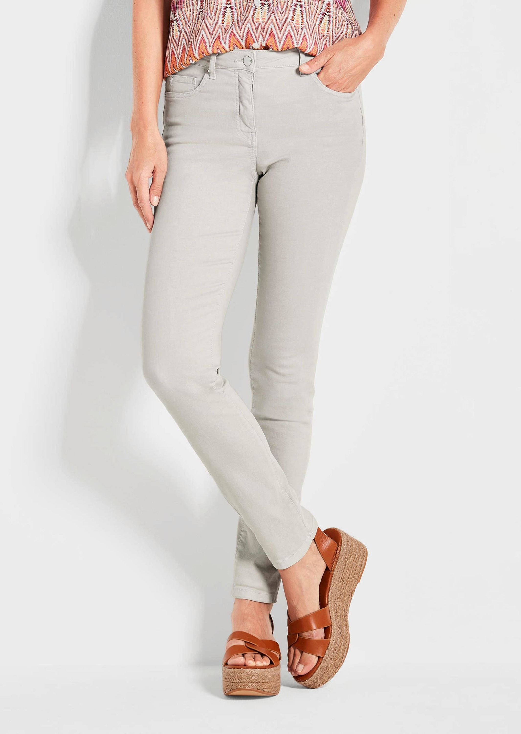 GOLDNER Regular-fit-Jeans "Lange Freizeithose BELLA mit Formbund" günstig online kaufen