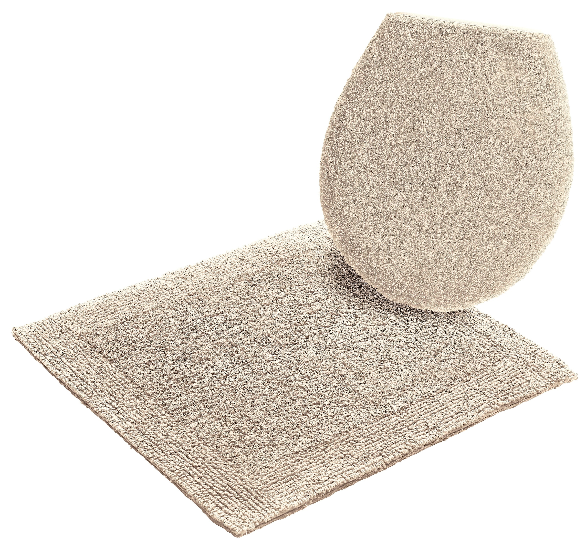 my home Badematte »Kapra, Badvorleger, Badezimmer Teppich«, beidseitig nutzbar-fußbodenheizungsgeeignet-strapazierfähig, mit Bordüre, Badteppich, Badematte