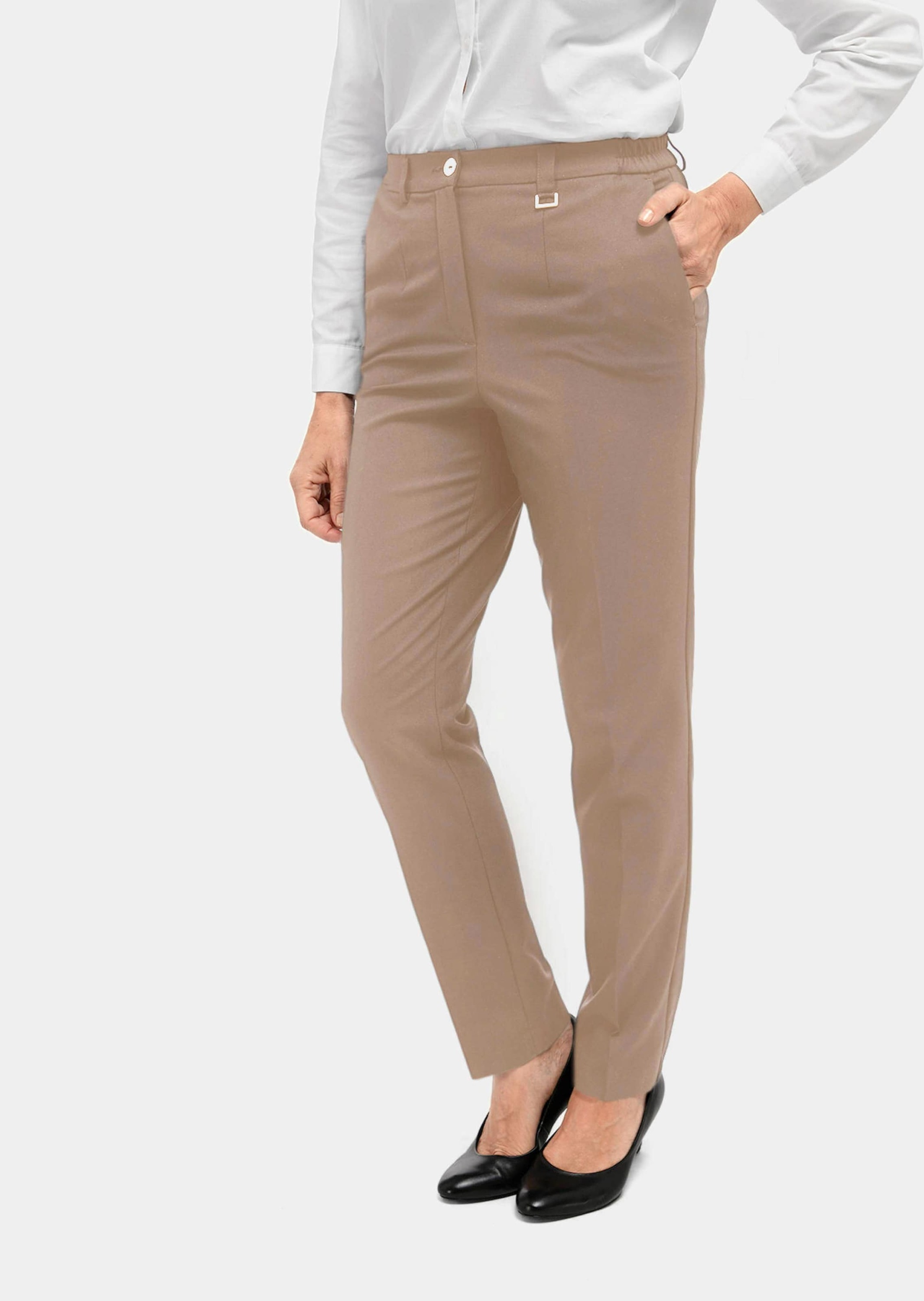 Thumbnail - GOLDNER Stoffhose "Kurzgröße Bequeme Hose ANNA mit Bügelfalte"