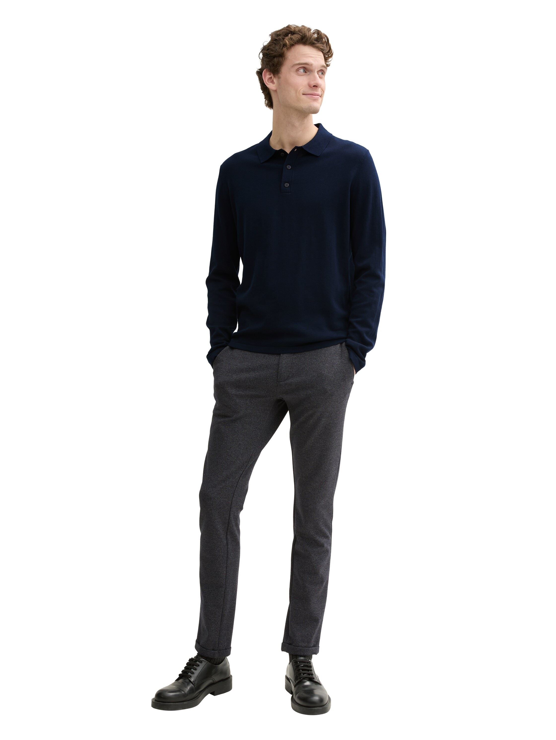 TOM TAILOR Polokragenpullover, mit Seide