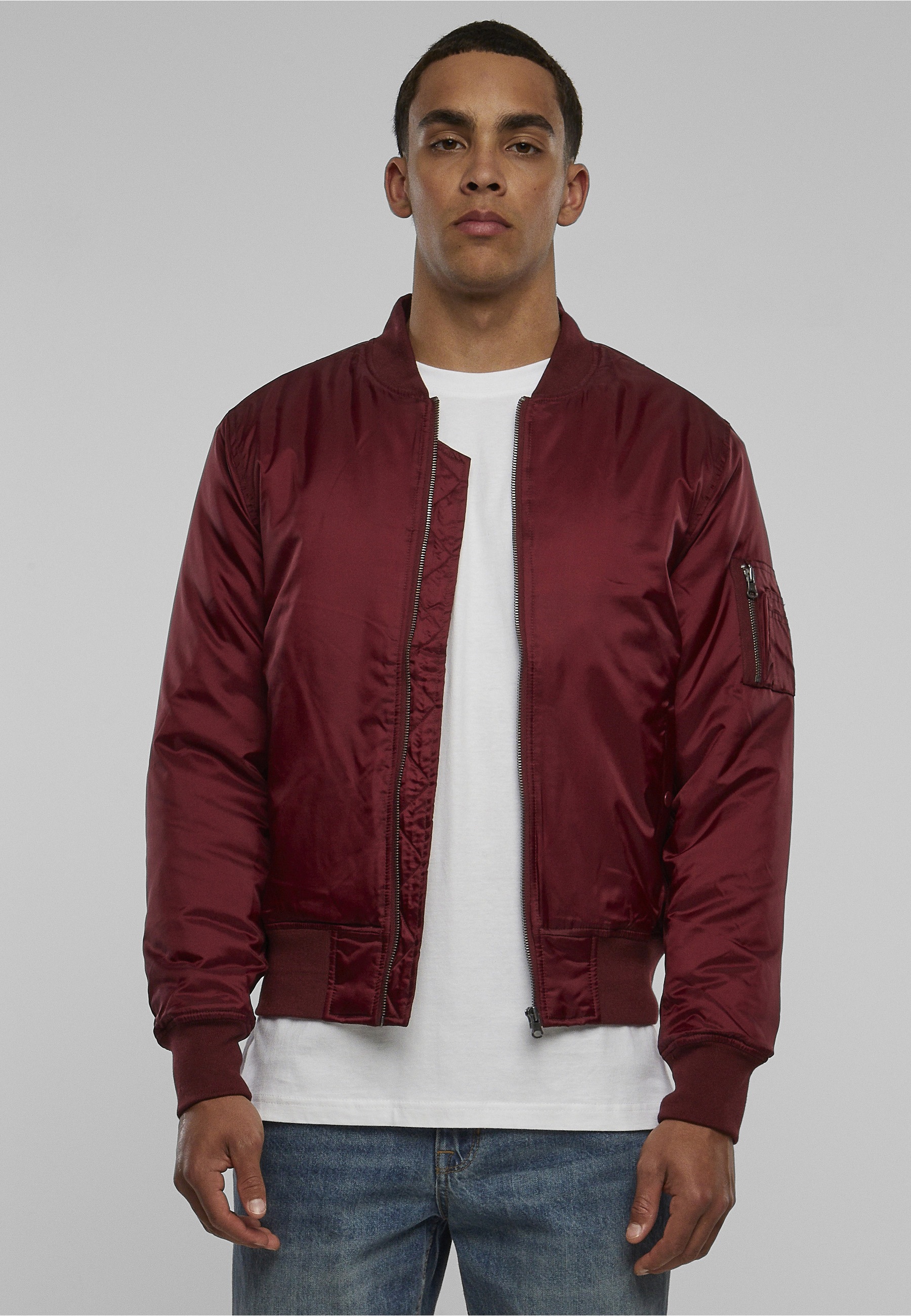 URBAN CLASSICS Anorak »Urban Classics Herren Basic Bomber Jacket« 1 Stk. tlg. ohne Kapuze