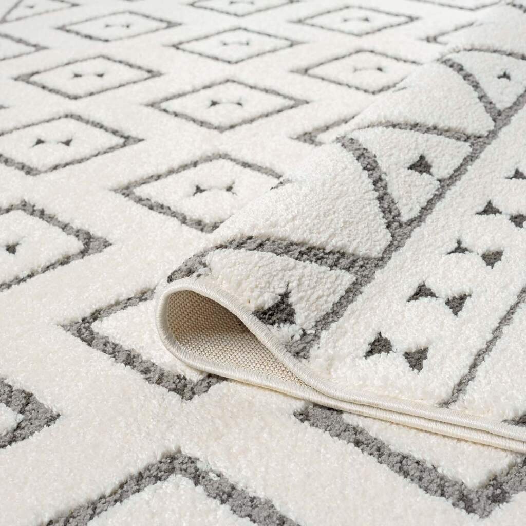 Teppich CARPET CITY "LOUNGE 9999", grau, H:15mm Ø:200cm, Obermaterial: 100% Polyester, Teppiche, Teppich, Kurzflor-Teppich Modern, Hoch-Tief-Struktur, Wohnzimmer, Schlafzimmer 3