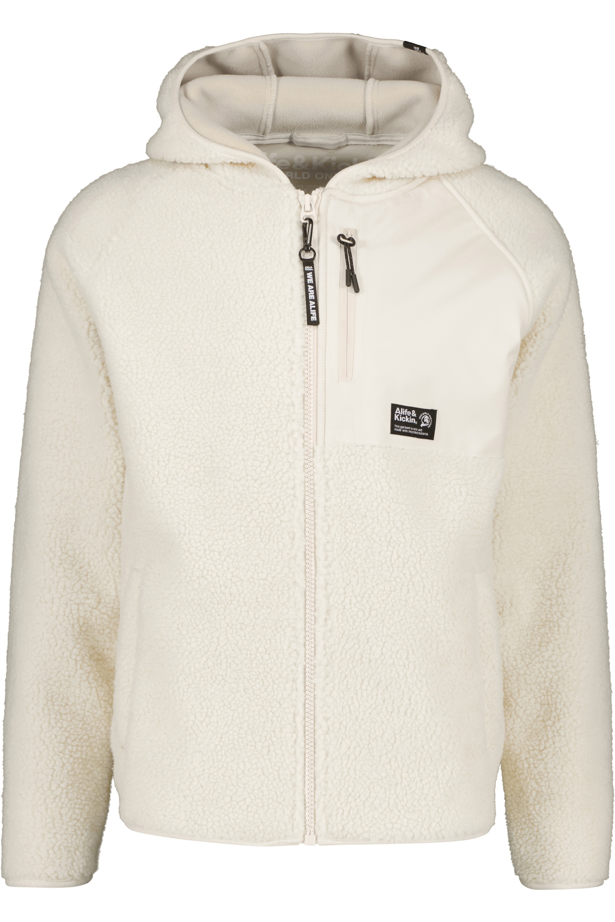 Alife & Kickin Kapuzensweatjacke "Herren HaraldAK G Kapuzensweatjacke, Sweatjacke" Weiche, warme Teddy Jacke mit großer Kapuze und Fleece-Innenfutter