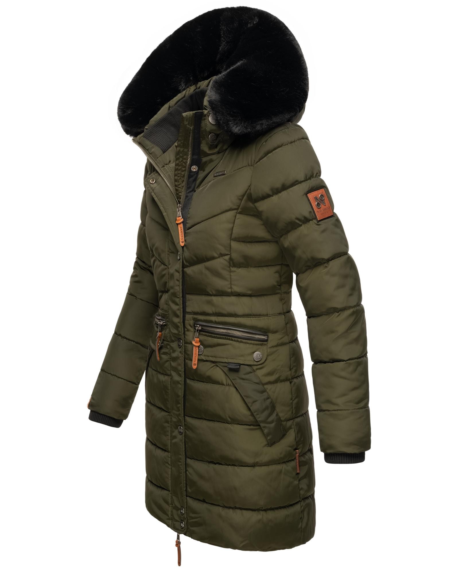 Navahoo Steppmantel "Paula", stylischer Winter Parka m. edlem Fellimitat günstig online kaufen