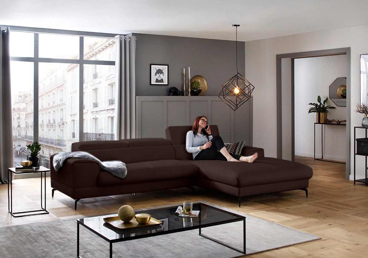 W.SCHILLIG Ecksofa "piedroo, Designsofa mit tollem Sitzkomfort, L-Form" Kop günstig online kaufen