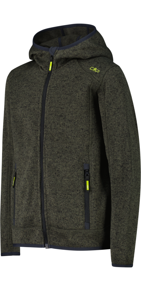 CMP Strickfleecejacke »KID JACKET FIXED HOOD« mit Kapuze wasserabweisend, windabweisend, mit Kapuze, wärmeisolierend