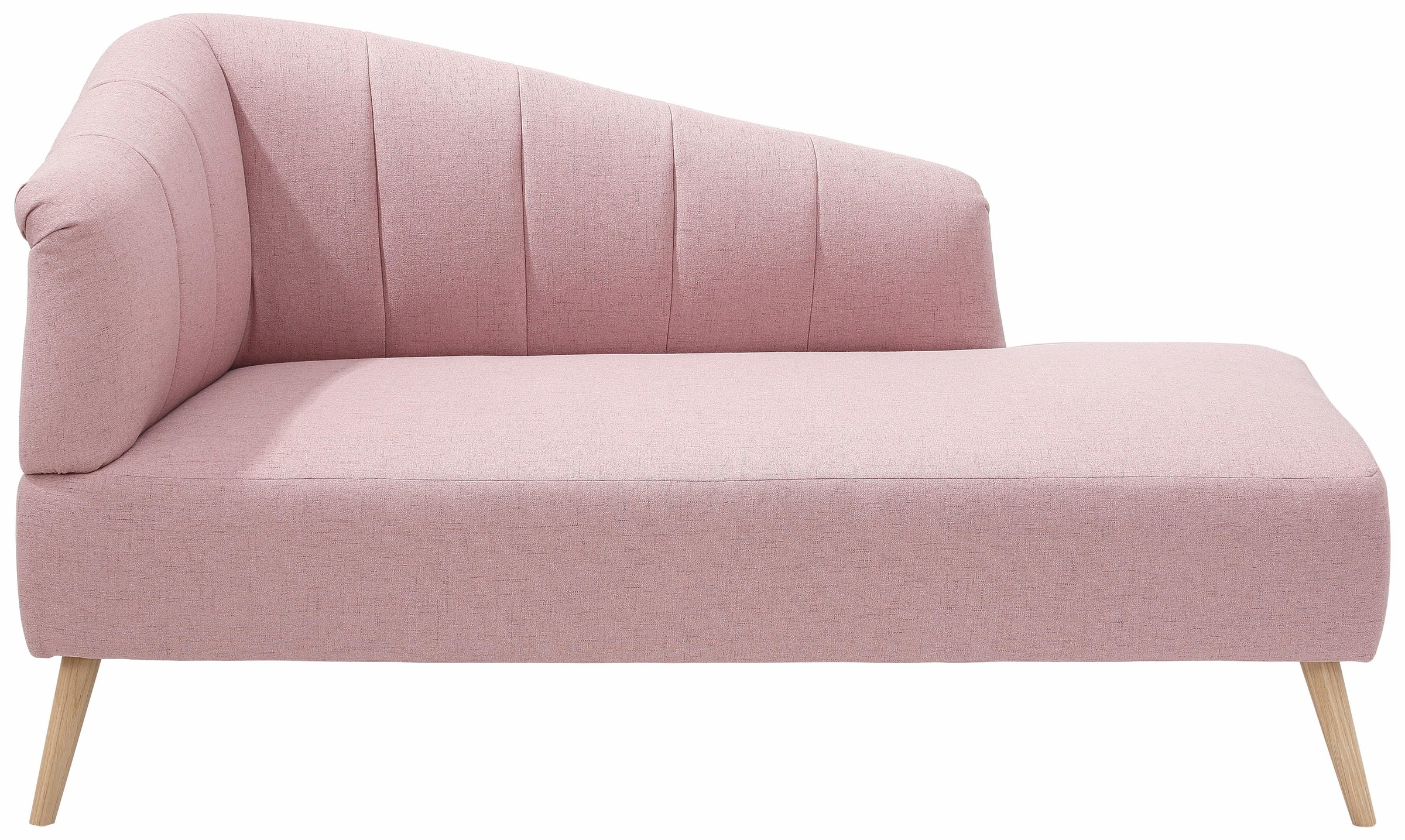 OTTO home Recamiere "Lucy, Chaiselonge mit Massivholzfüßen und Steppung," A günstig online kaufen