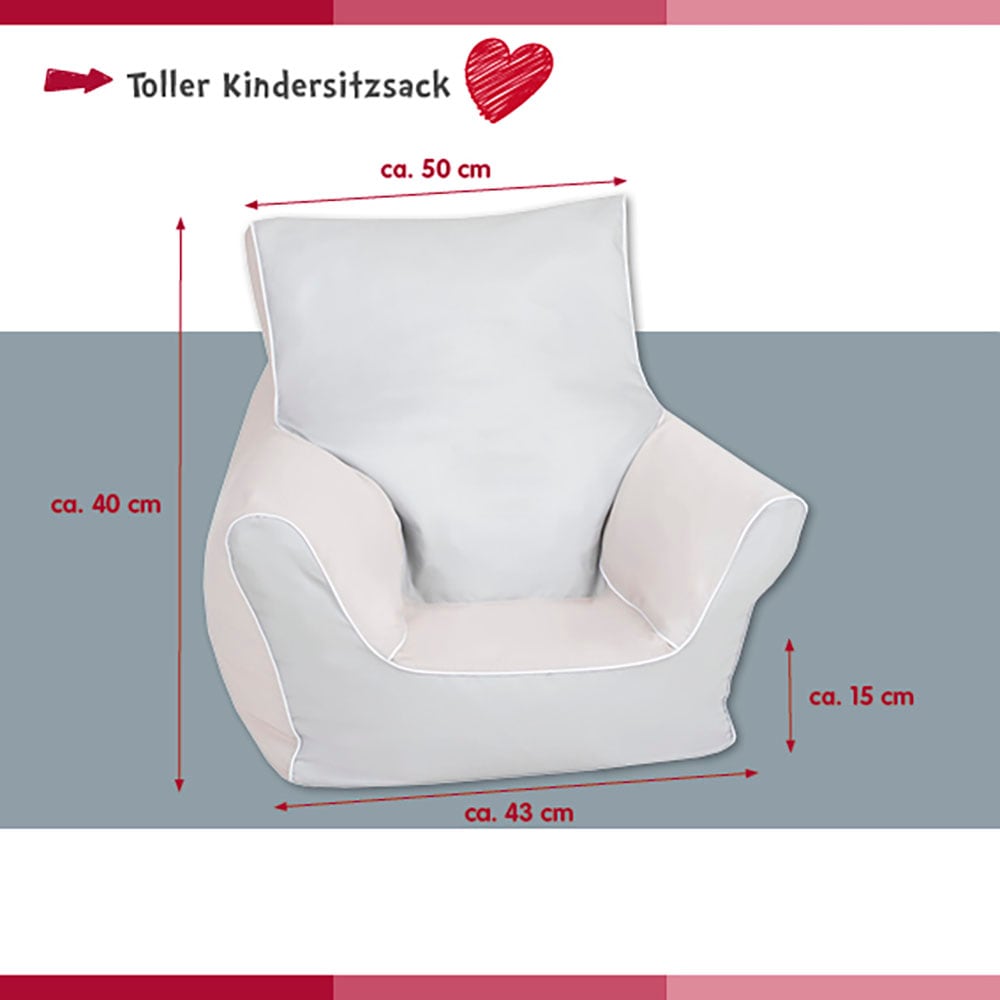 Knorrtoys® Sitzsack »Green White Stars«, für Kinder; Made in Europe