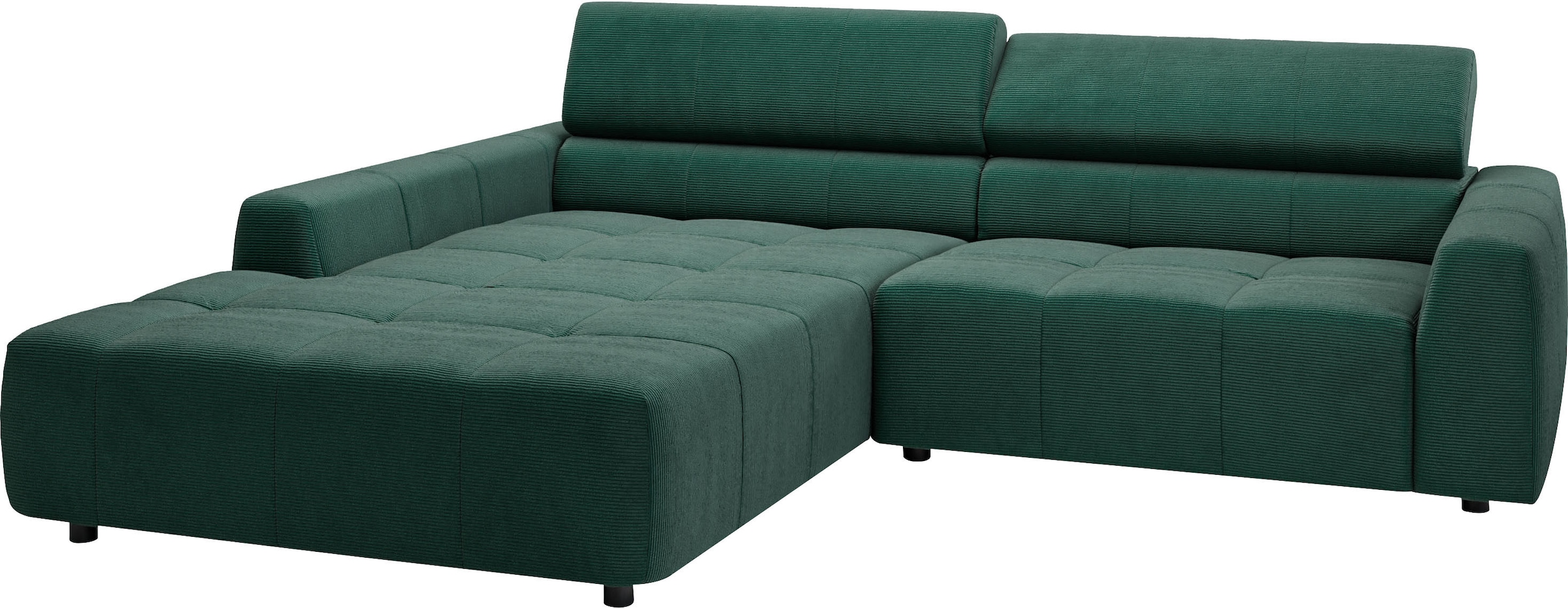 3C Candy Ecksofa »Denver auch mit Cord- und Easy care-Bezug, Kopfteilverstellung L-Form«, wahlweise. mit motorischer Sitztiefenverstellung