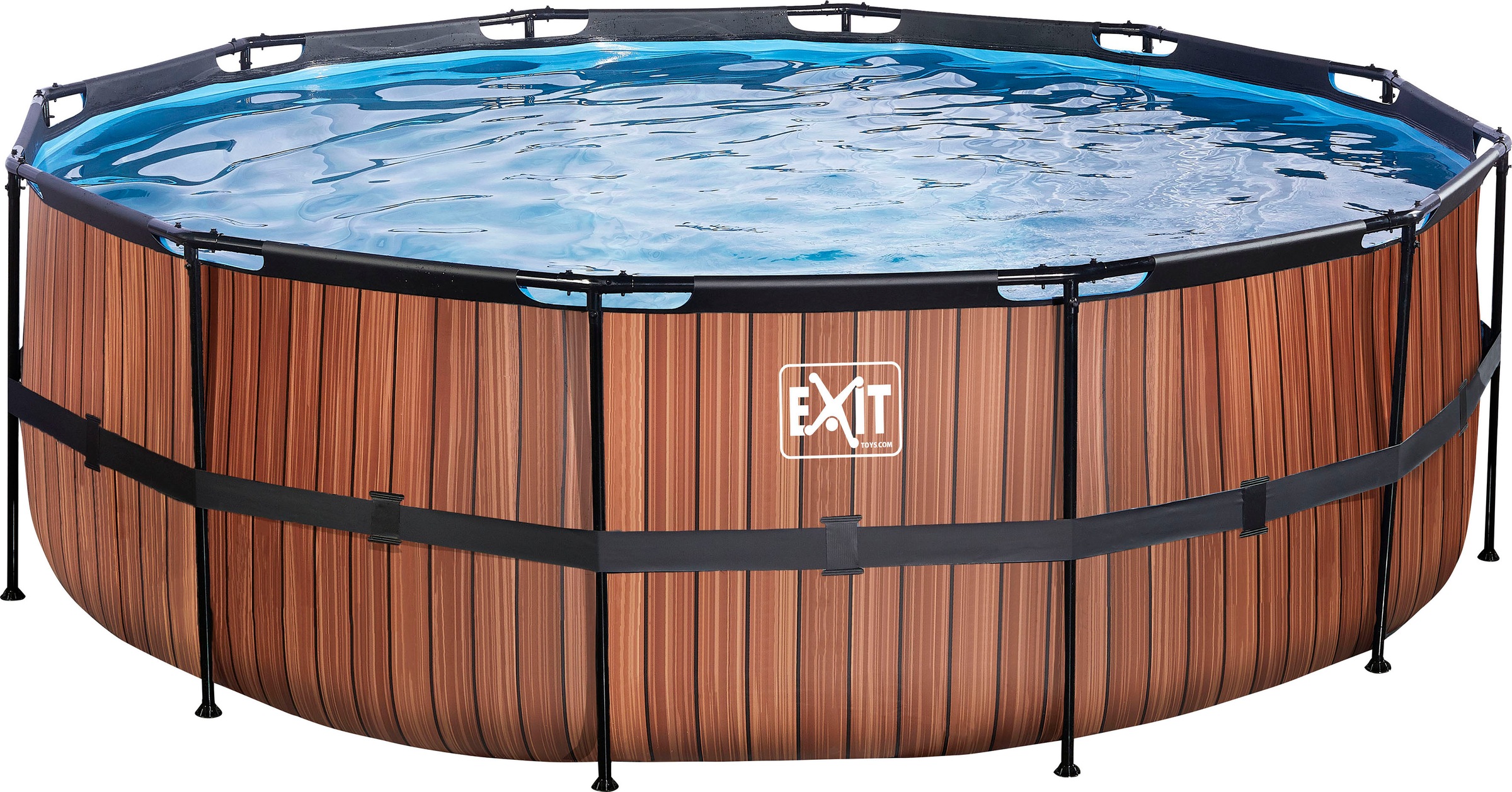 EXIT Framepool »inkl. Sicherheitsleiter«, (Set, 3 tlg.), ØxH: 427x122 cm, mit Sandfilterpumpe