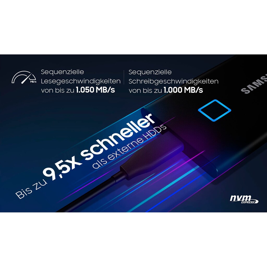 Samsung externe SSD »Portable SSD T7 Touch«, Anschluss USB 3.2