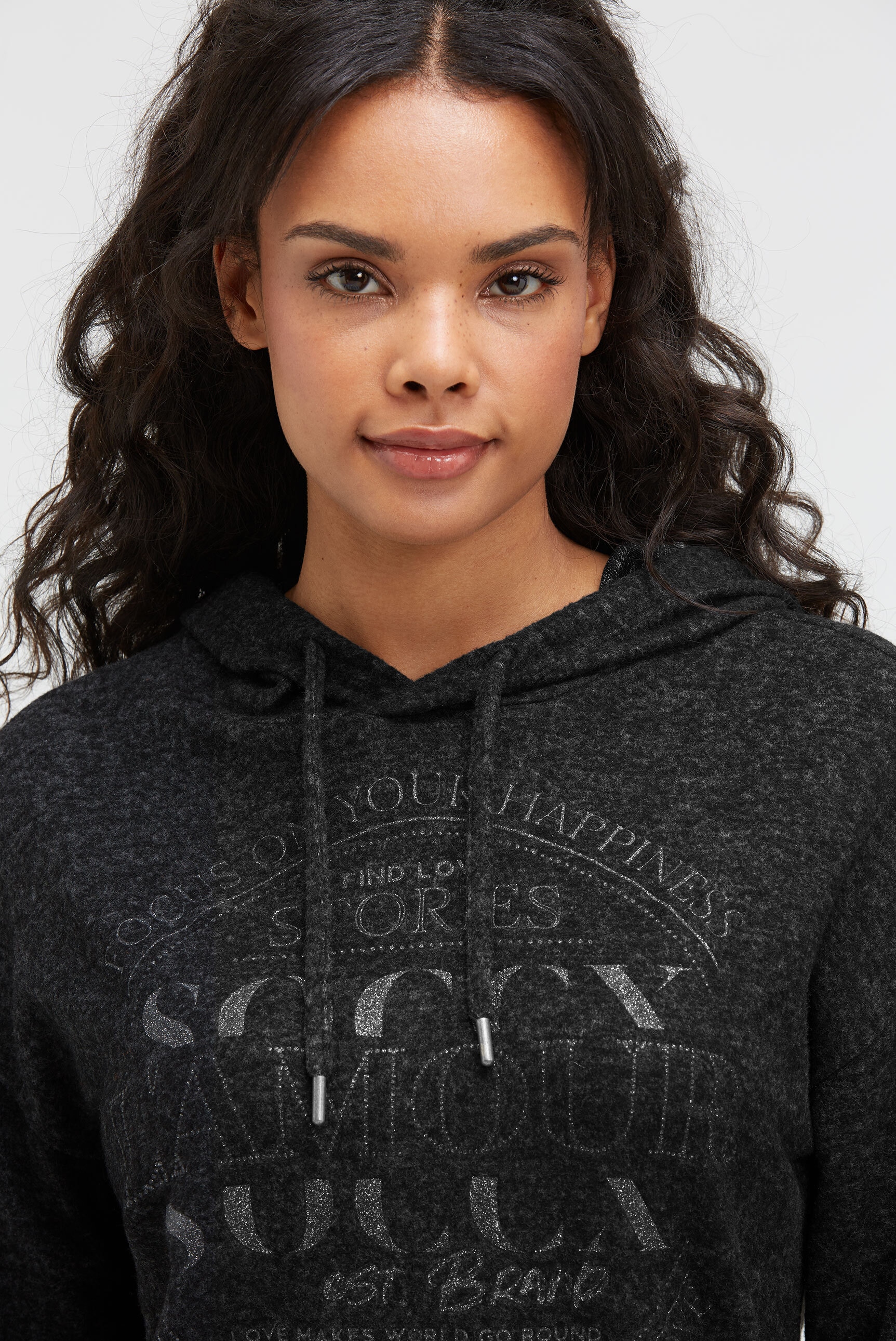 SOCCX Kapuzenpullover mit elastischem Saum