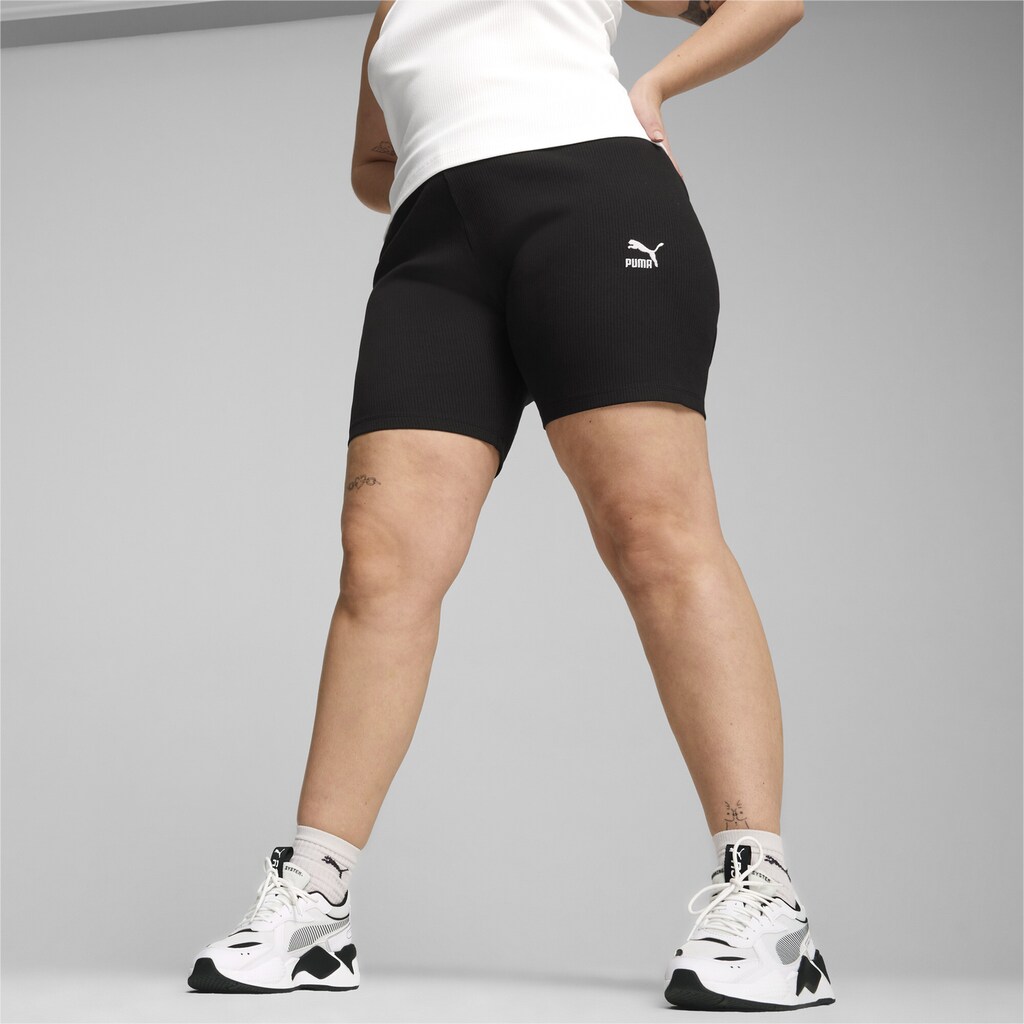 PUMA Leggings »CLASSICS Gerippte Radlerhose Damen«