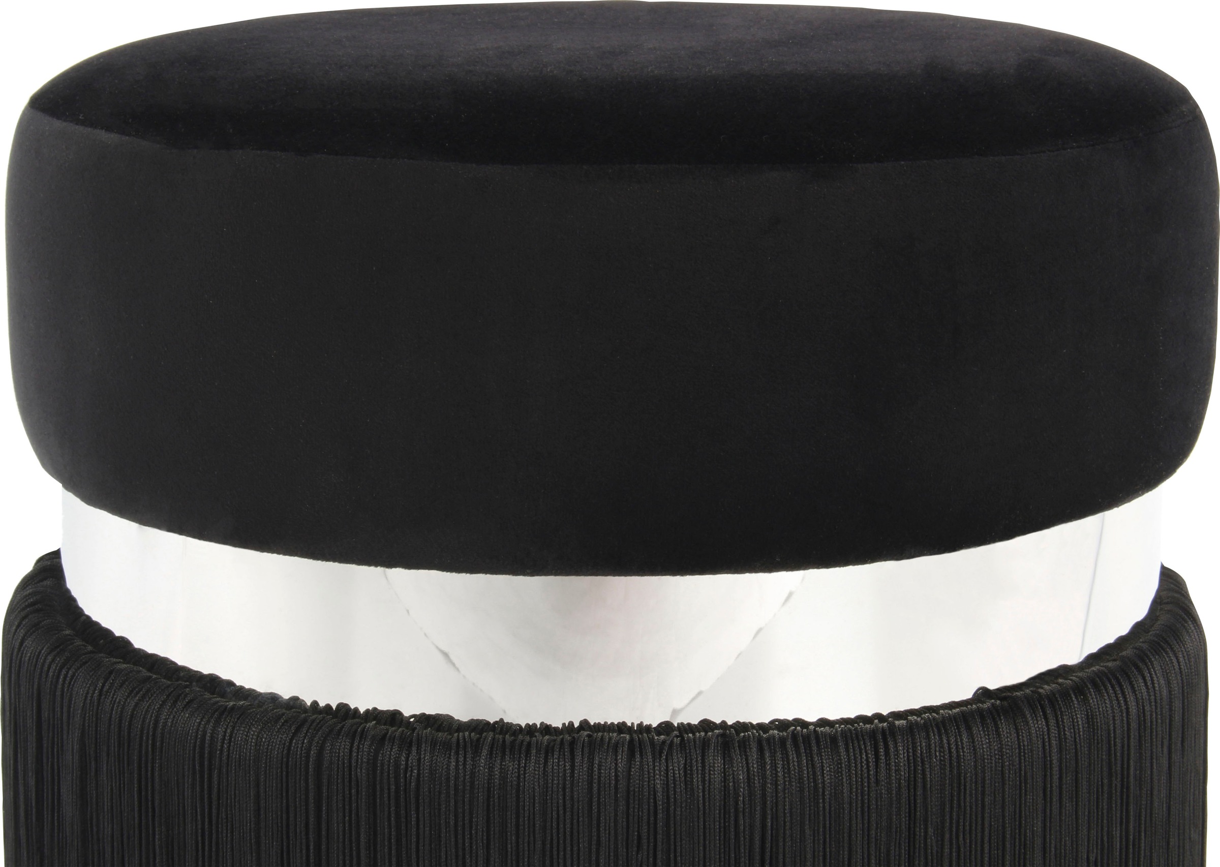 Kayoom Sitzhocker »Hocker Rebecca 925, Sitzpouf in runder Form,mit samtigem Bezug«, (1 St.), pflegeleicht, modern, vielseitig verwendbar, Sitzfläche gepolstert