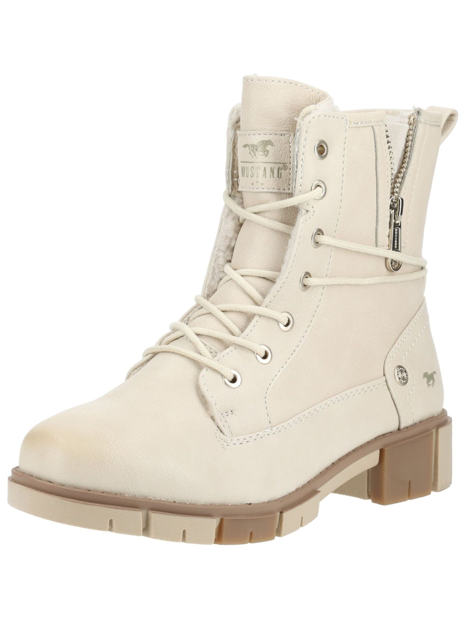Mustang Shoes Schnürstiefelette "Mustang Shoes Stiefelette Lederimitat"