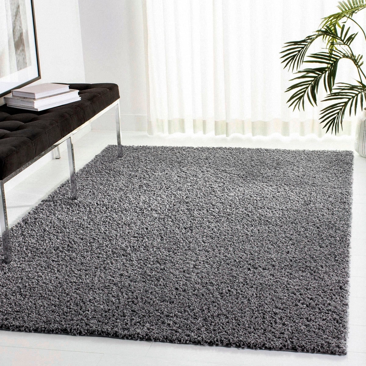 Hochflor-Teppich »Tretten«, rechteckig, 30 mm Höhe, Shaggy, Uni Farben, weich &...