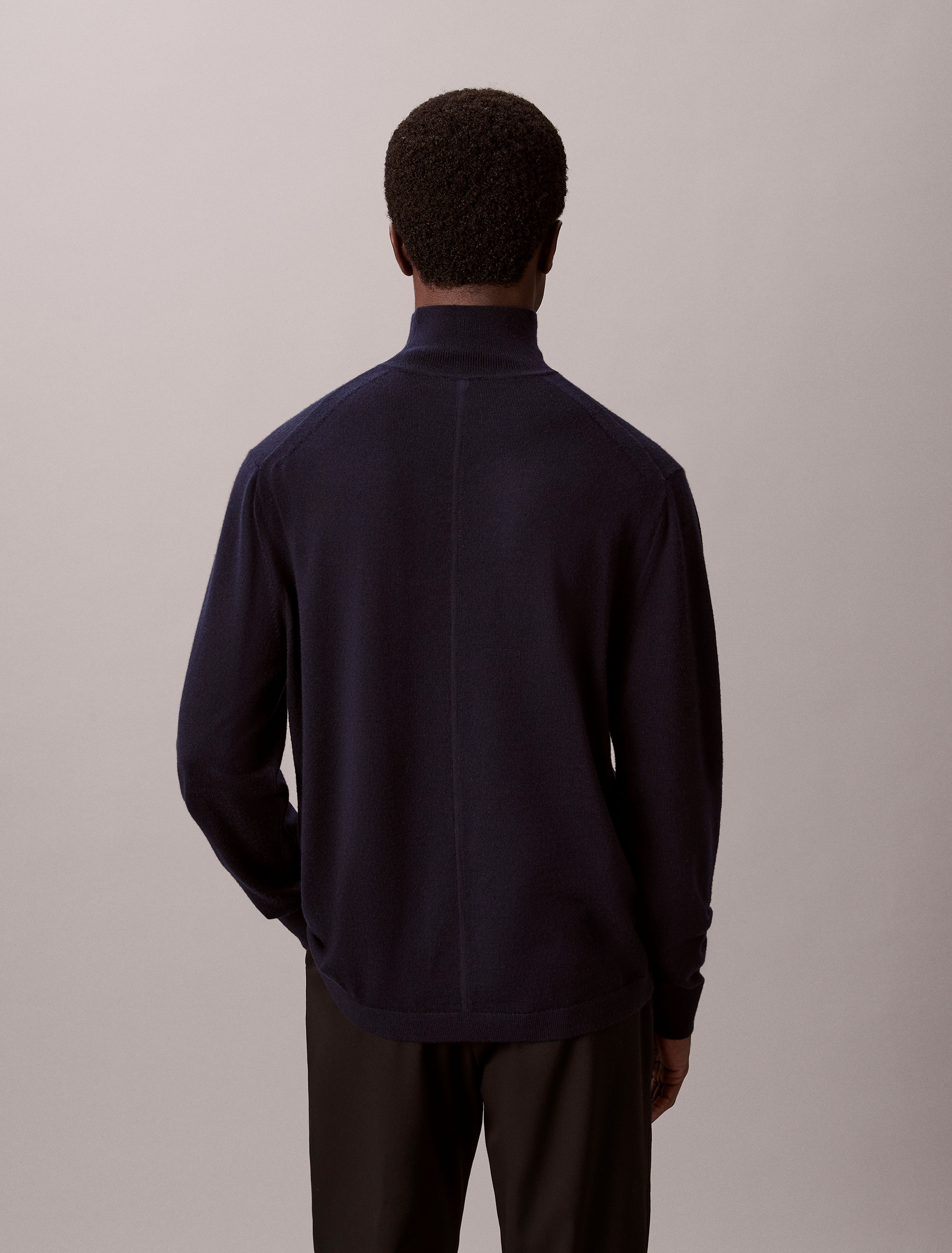 Calvin Klein Stehkragenpullover »LS MERINO MOCK NECK SWTR 14GG«, Mit Rundhalsausschnitt, regular fit
