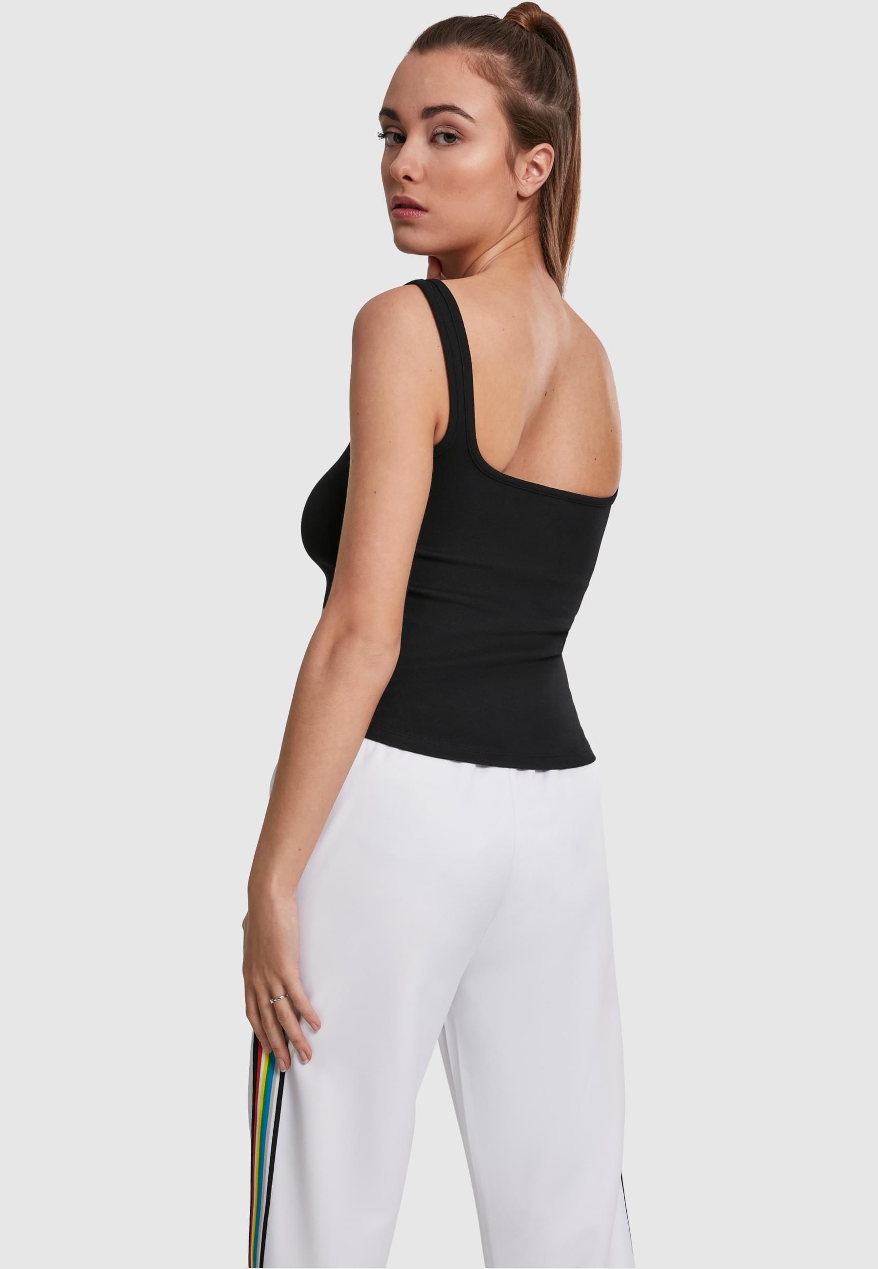 URBAN CLASSICS Muskelshirt »Urban Classics Damen Ladies Wide Neck Top«, (1 tlg.)
